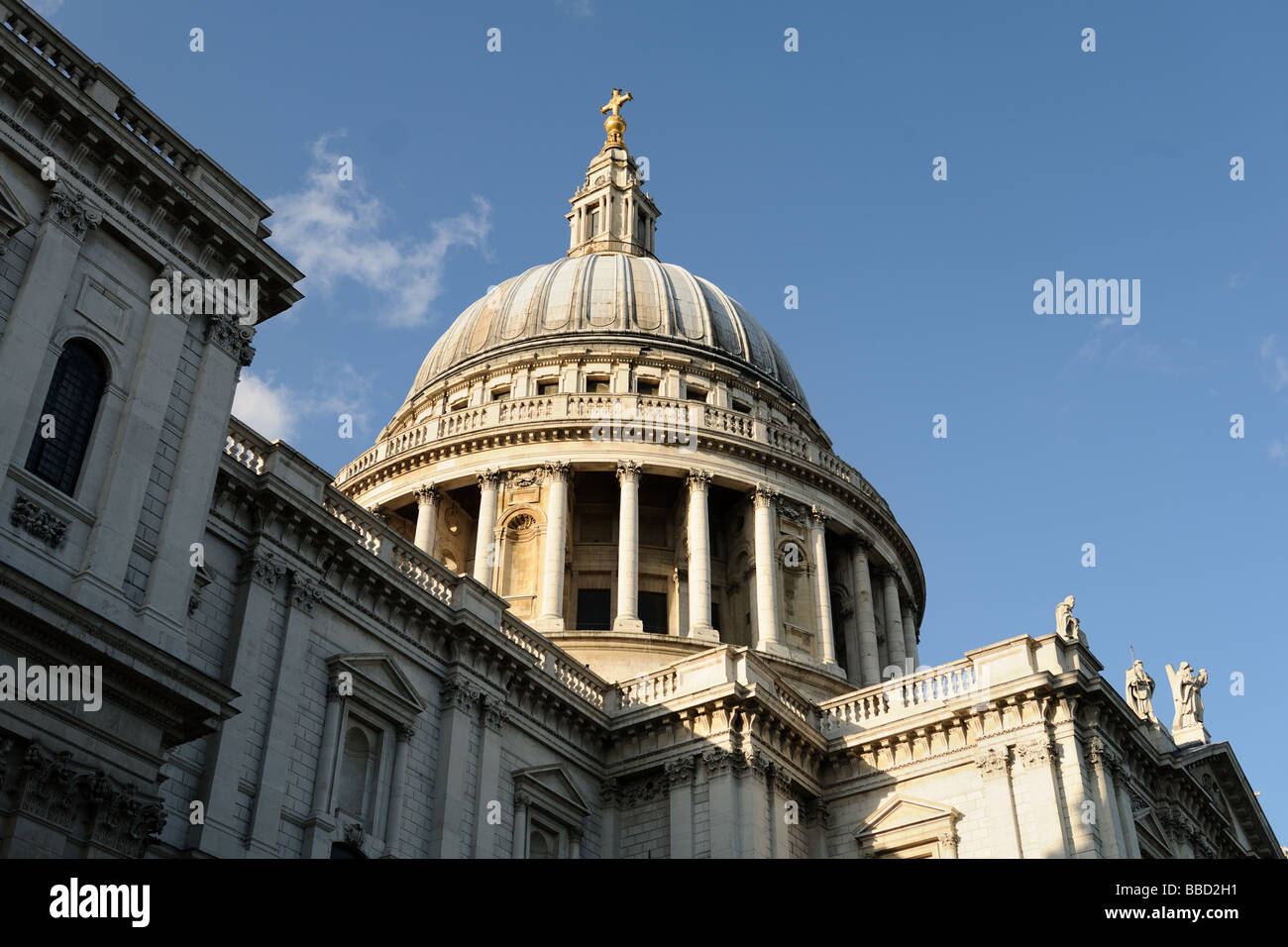 Iconic dome of St Paul s Cathedral City of London England UK one of the largest in the world in early evening light Stock Photo