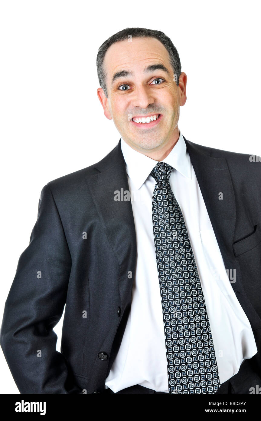 businessman in a suit isolated on white background Stock Photo - Alamy