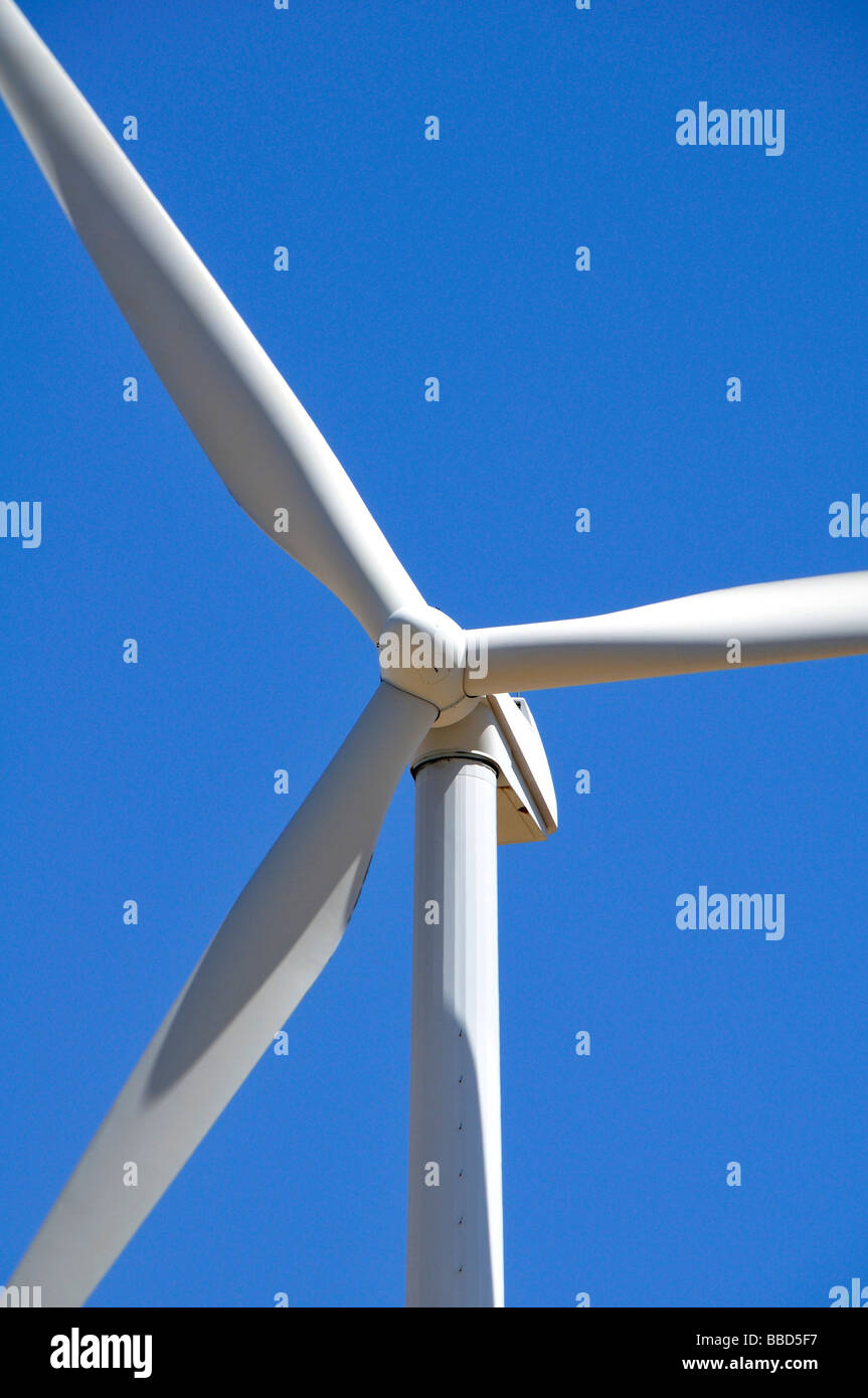Close up of a wind turbine Stock Photo