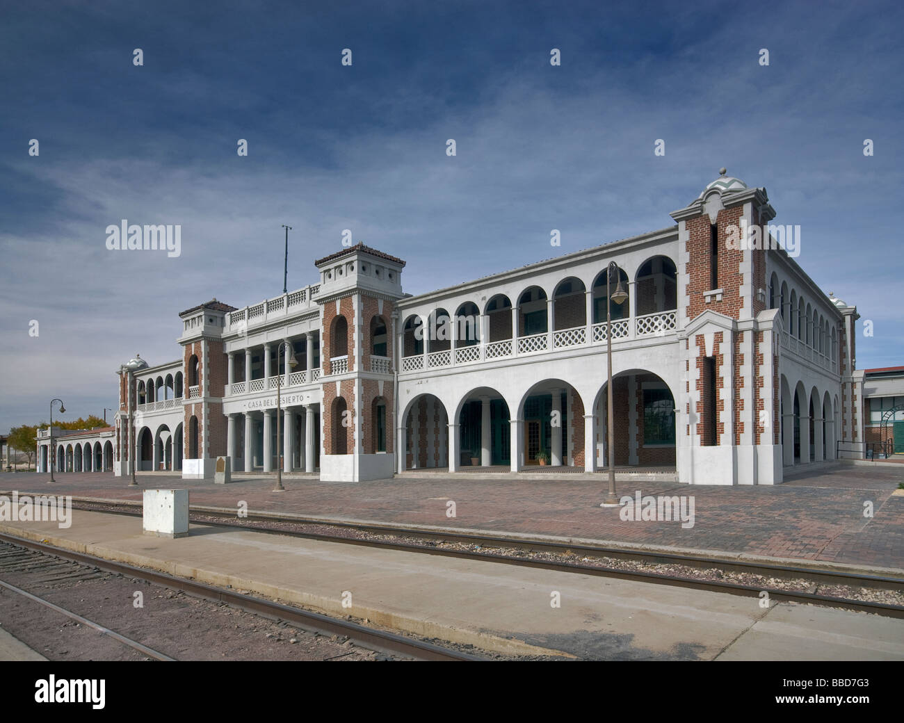 Harvey House Railway Station Hotel in Barstow California USA Stock Photo