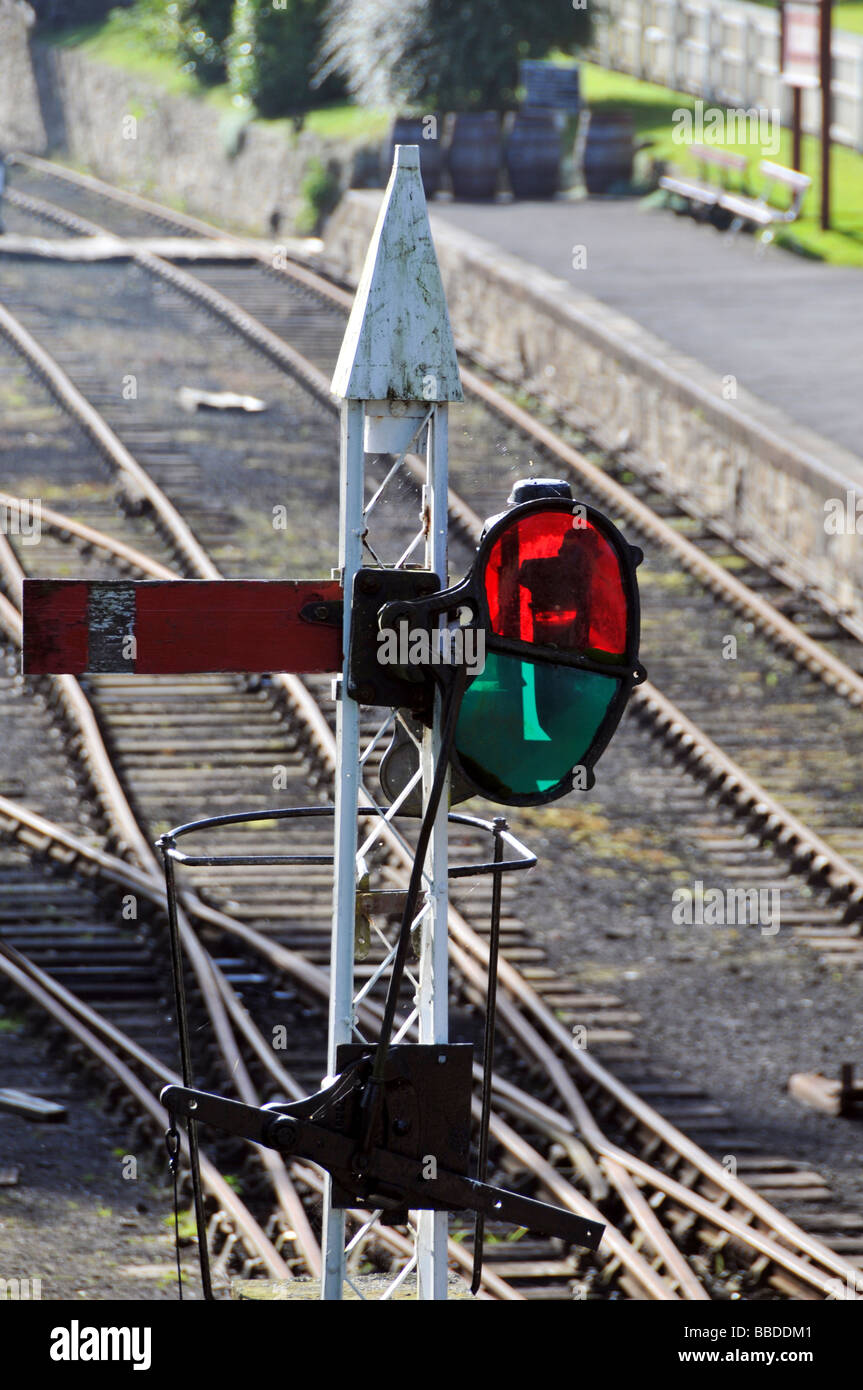 Ancient rail signaling system Stock Photo Alamy