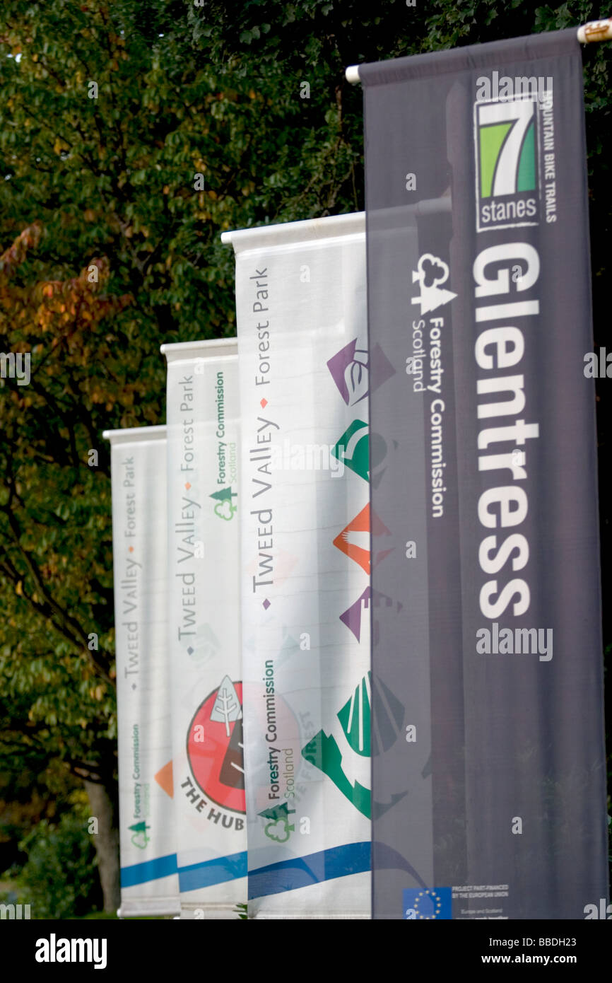 Signage For The Glentress Forestry Park Specifically For Mountain