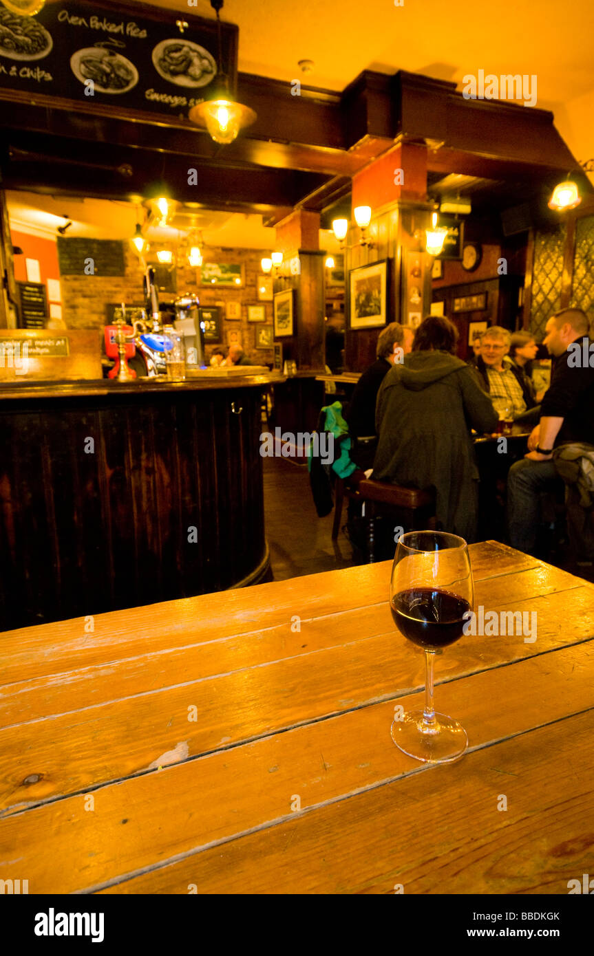 Interior of a typical British Pub, London, UK Stock Photo