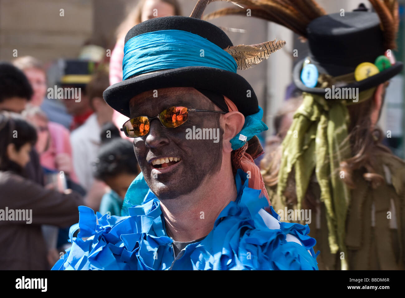 morris street artist dancer performer costume rochester sweeps festival kent england Stock Photo