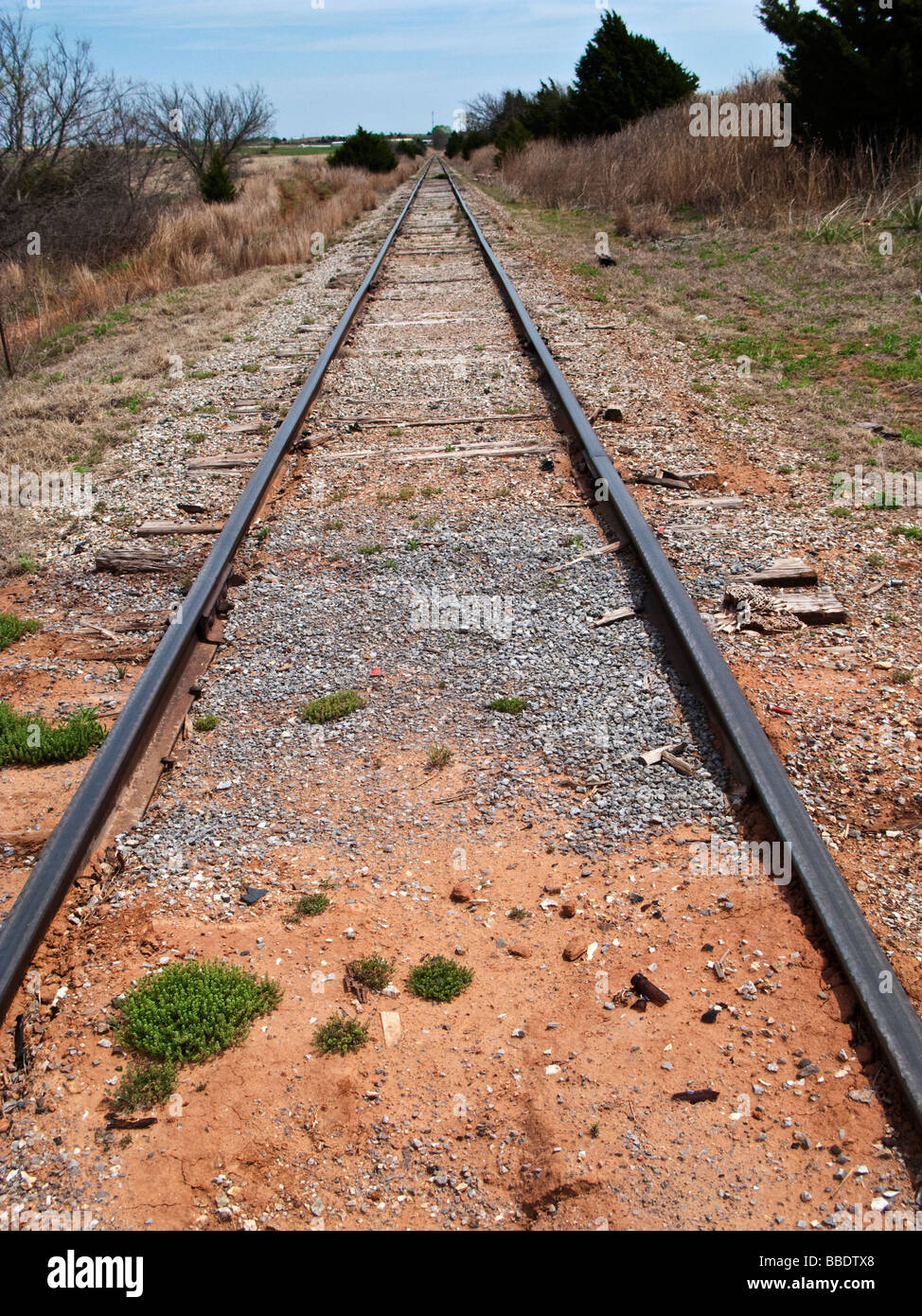 Railway Line, Texas Stock Photo Alamy
