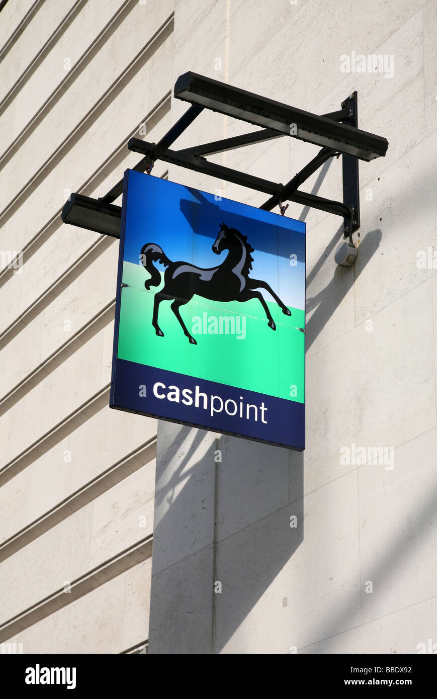 Lloyds bank cashpoint sign in Birmingham Stock Photo