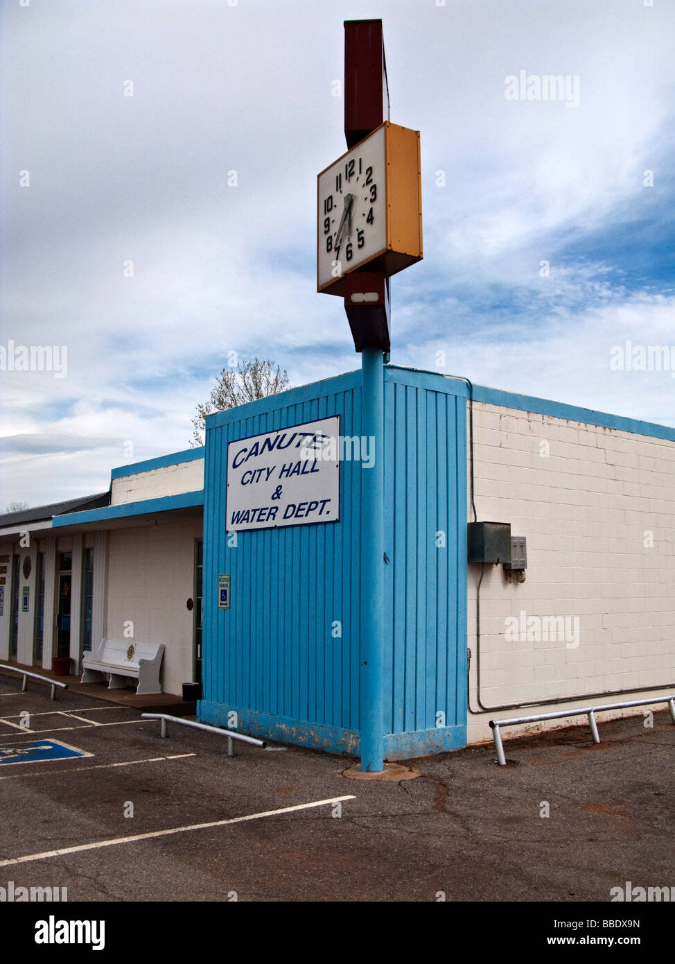 Canute City Hall, Texas Stock Photo Alamy