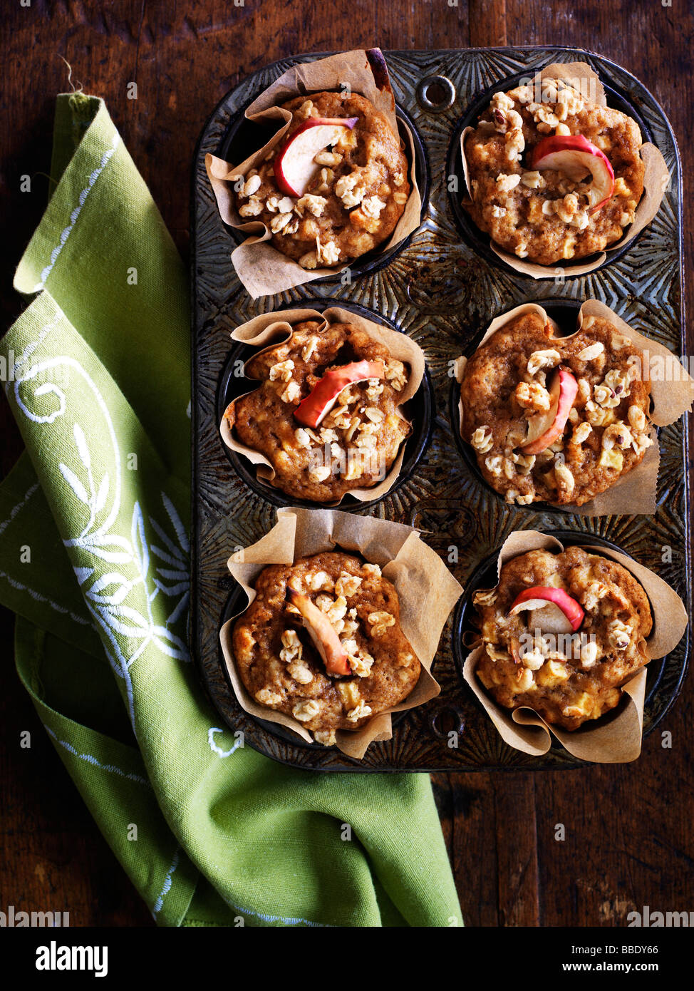 Apple Granola Muffins Stock Photo Alamy