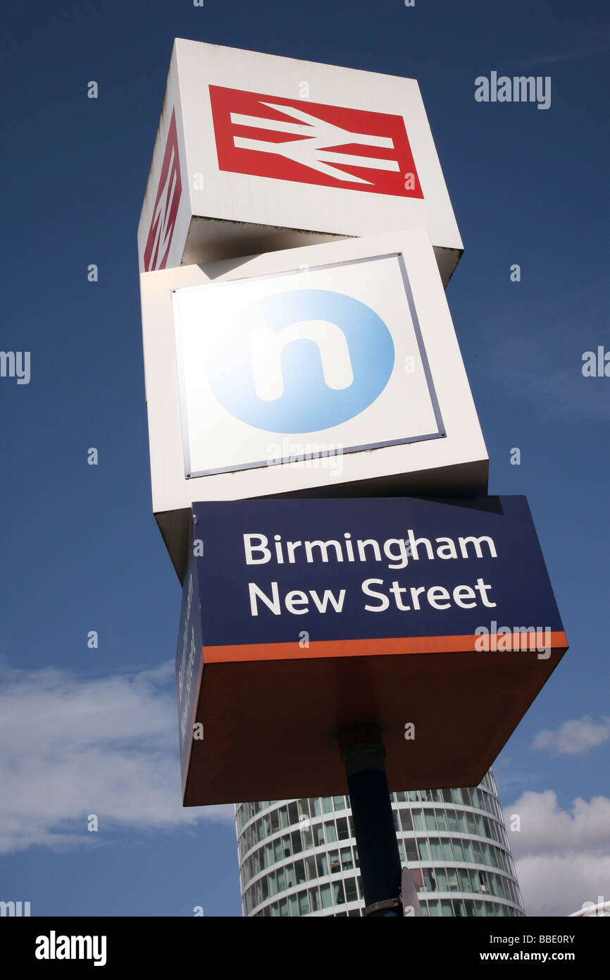 Sign outside Birmingham New Street railway station Stock Photo