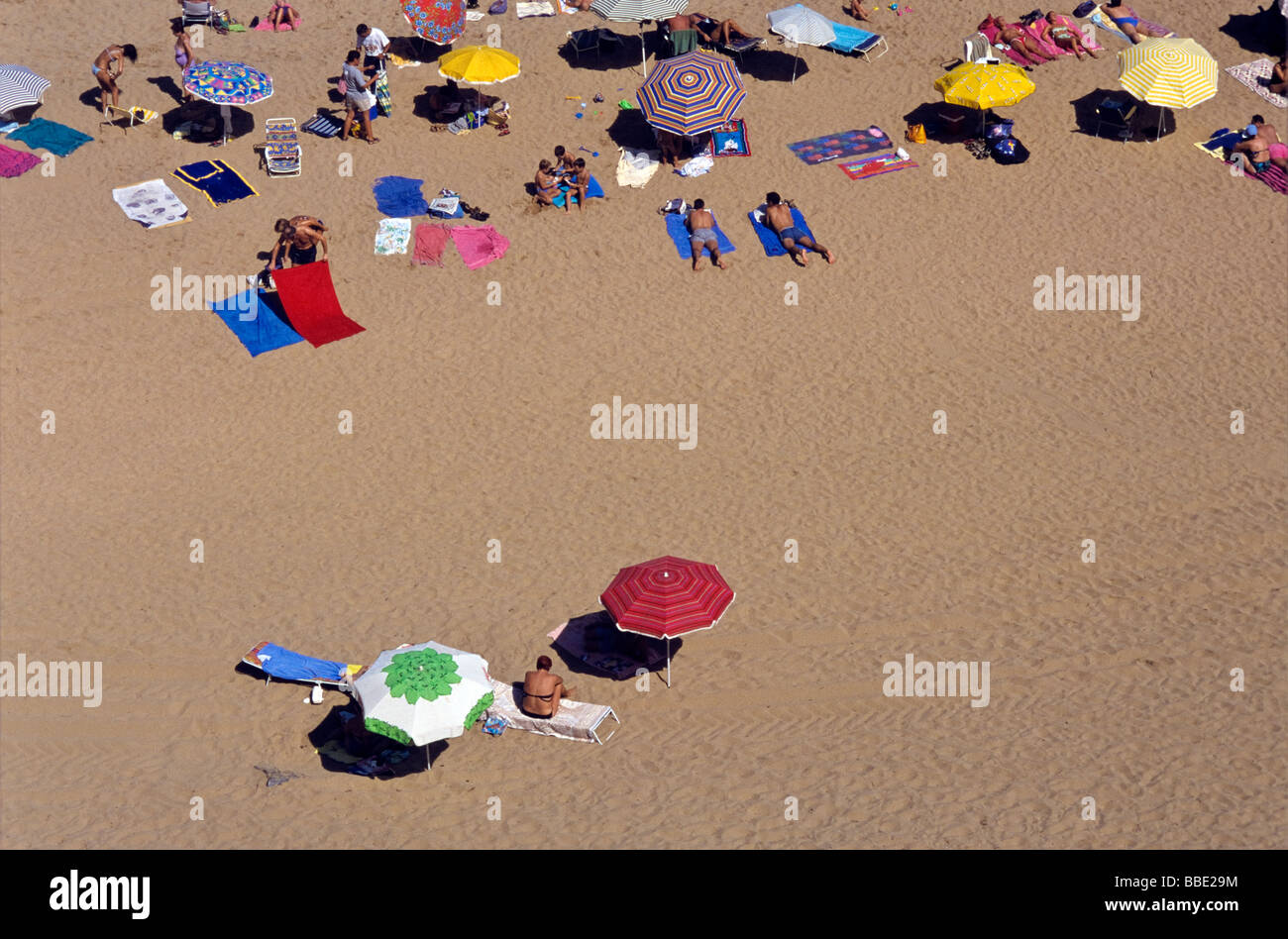 Beach on Basque coast of Spain. Stock Photo