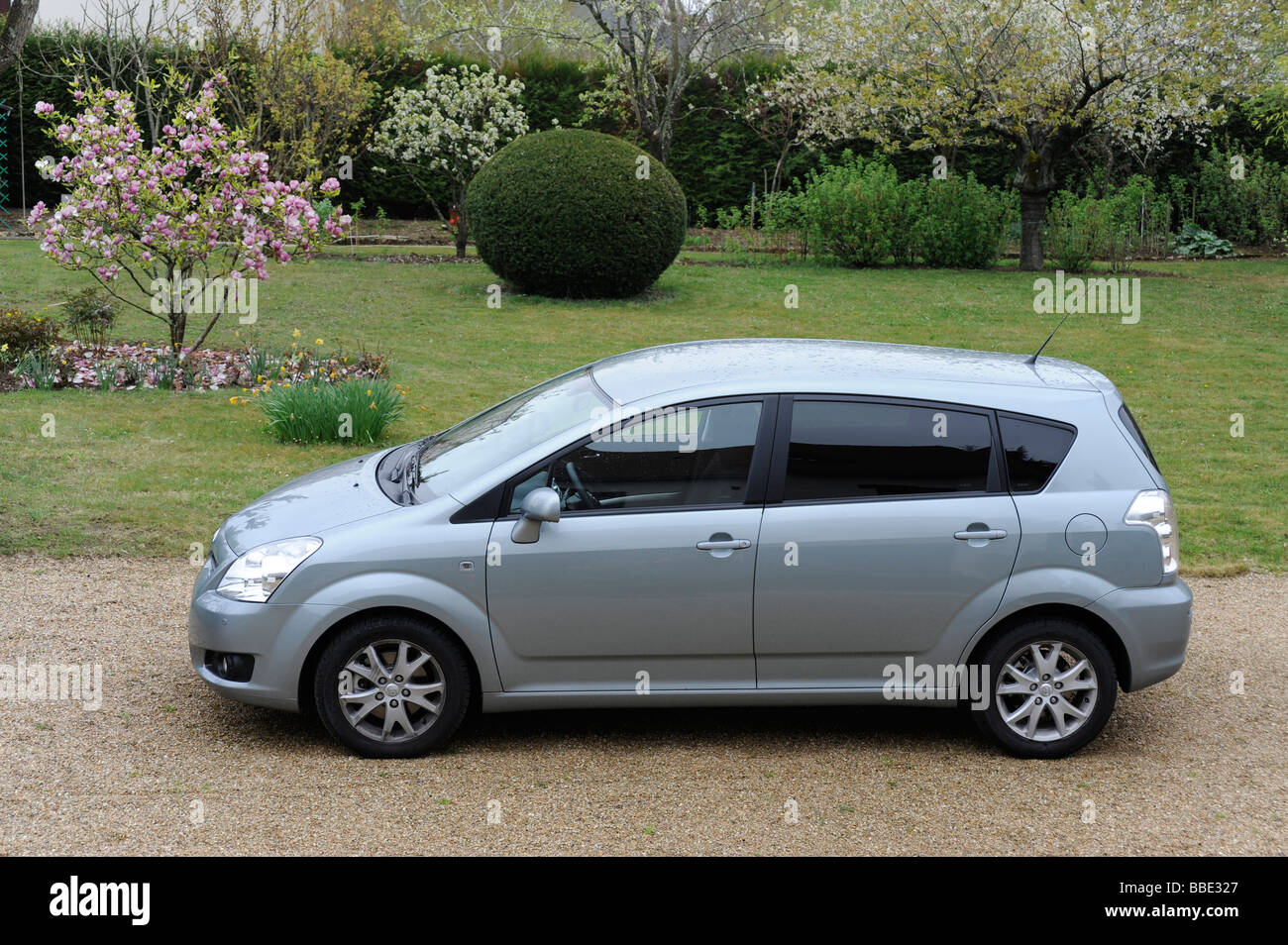 Corolla Verso in a garden Stock Photo Alamy