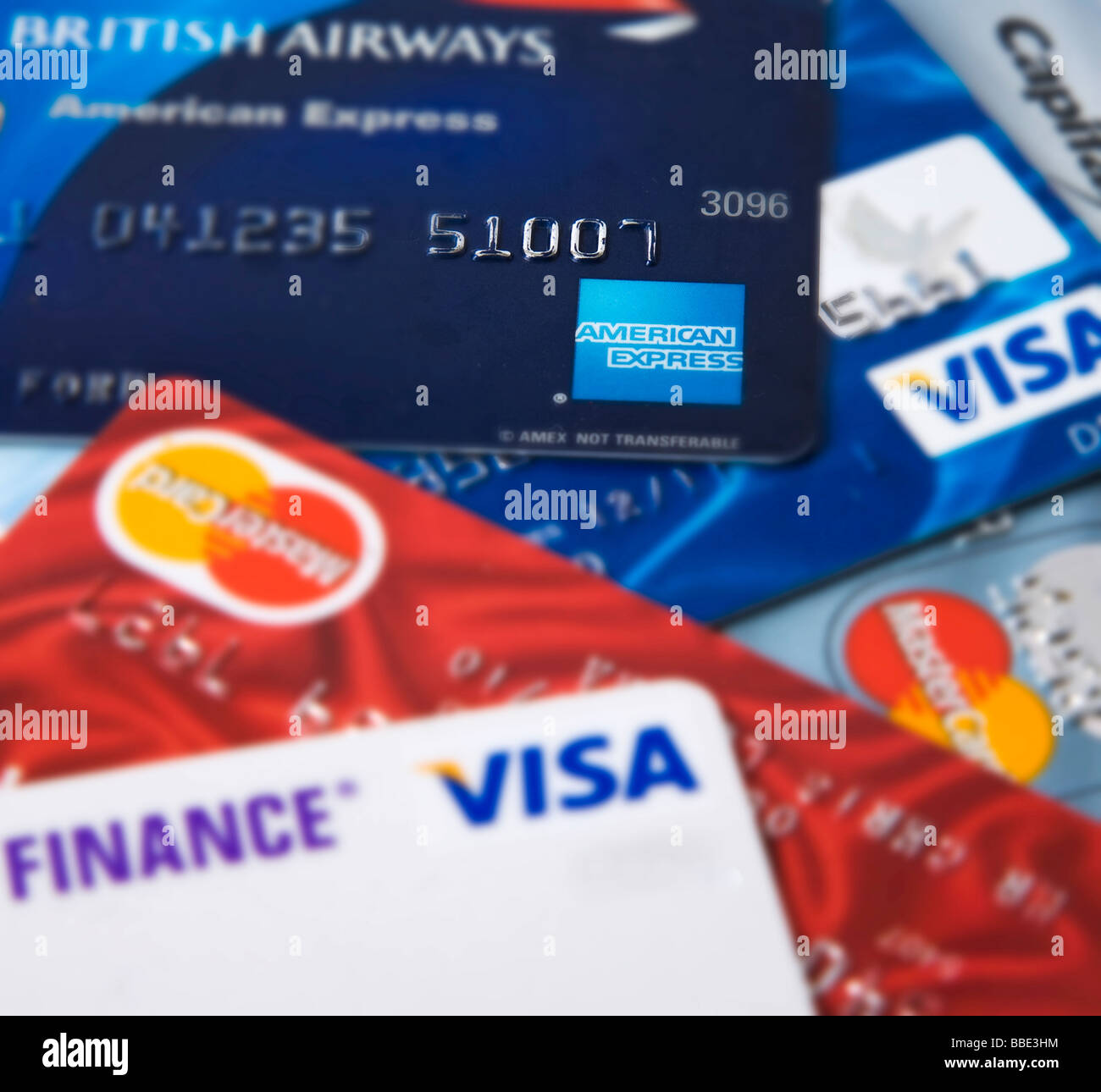 'credit cards'  visa mastercard Stock Photo