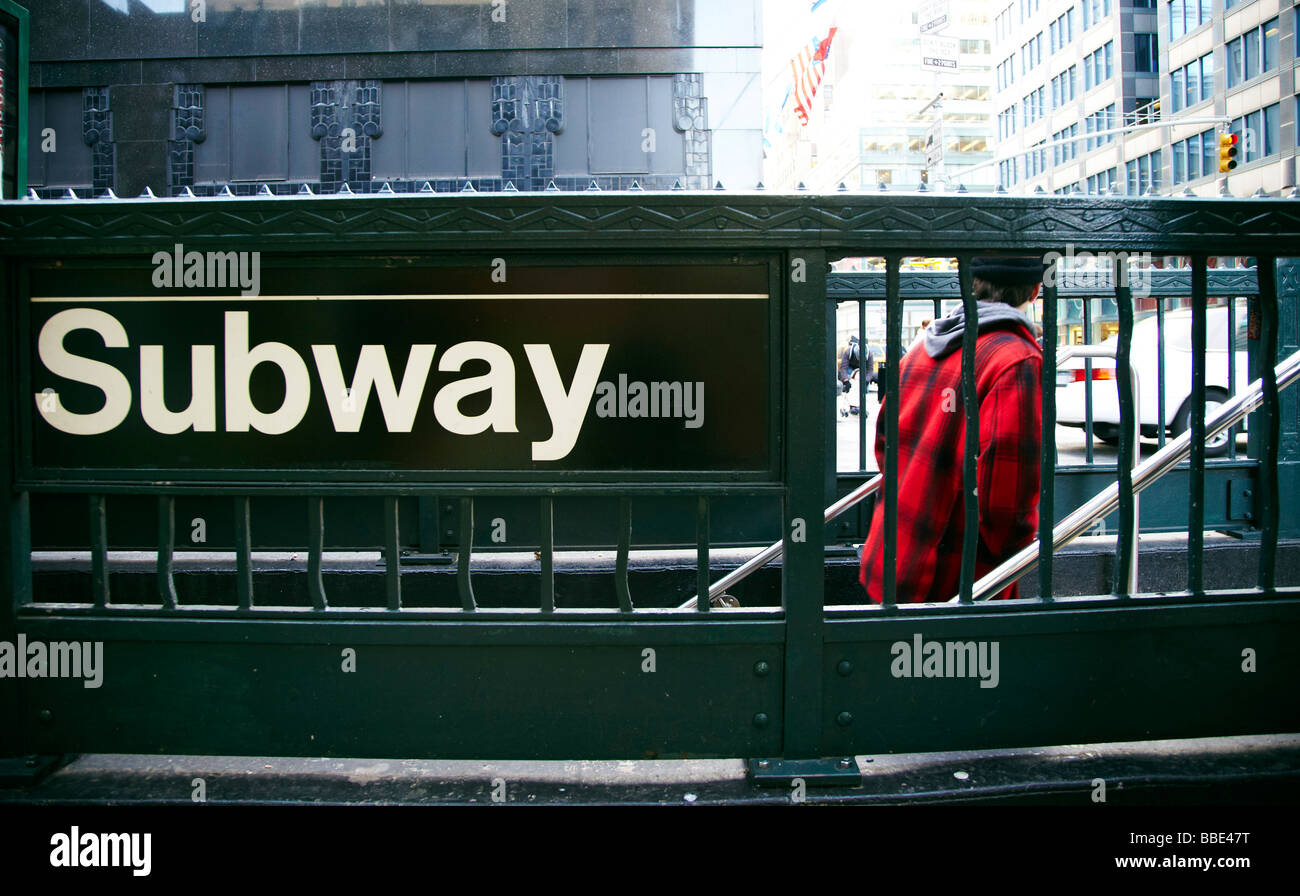 subway Station, New York subway Stock Photo