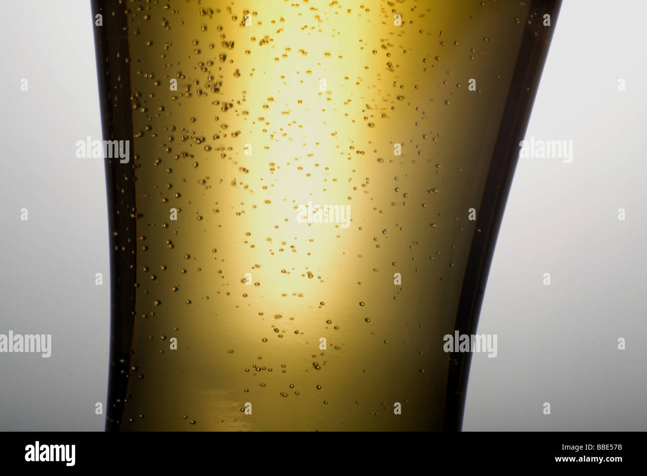 Filled beer glass, detail Stock Photo