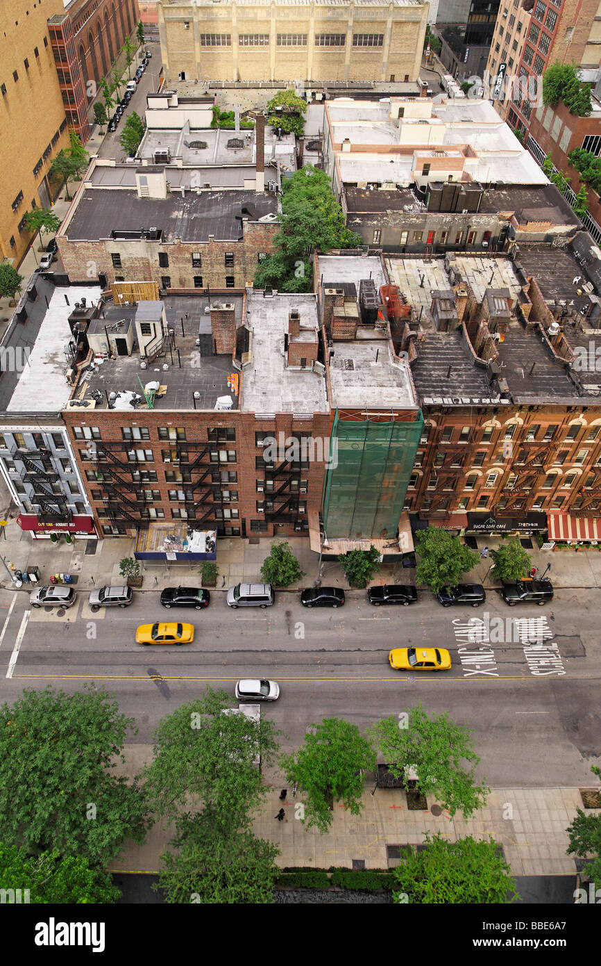 Rooftops along York Avenue in the Upper East Side in New York City New