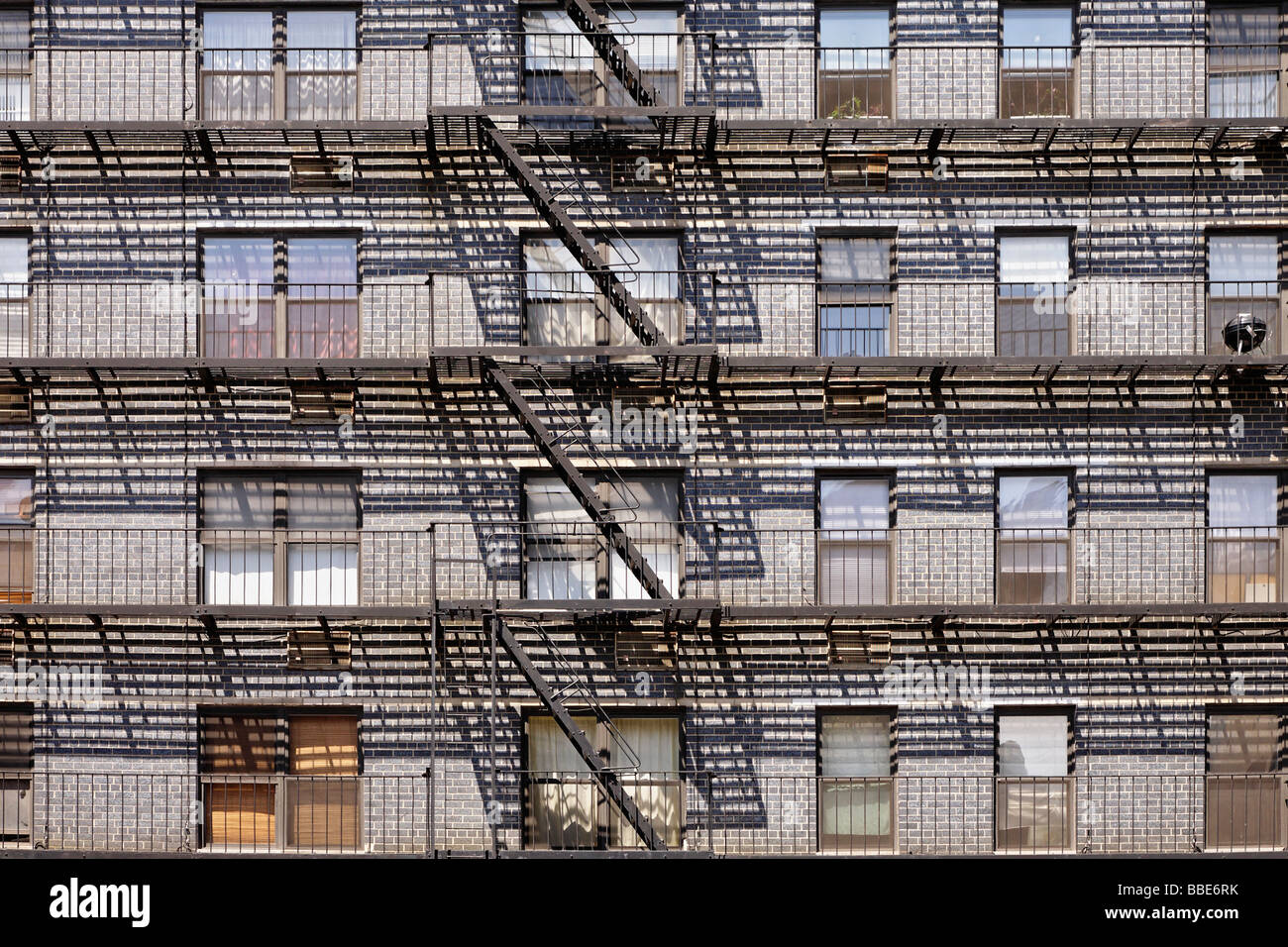 Historic buildings on Greene Street in the SoHo Cast Iron Historic District in New York. Stock Photo