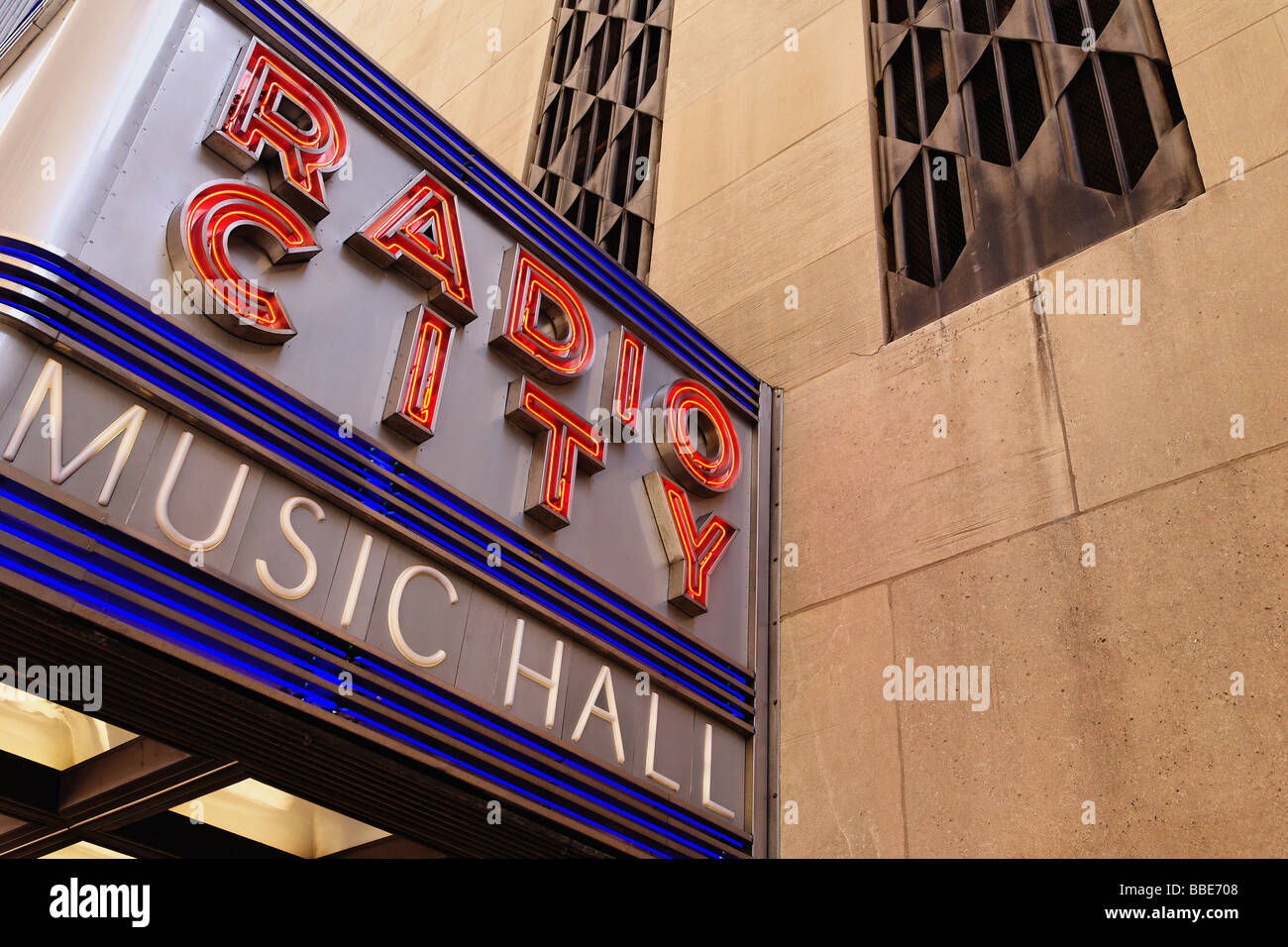 The Radio City Music Hall neon sign is a well known landmark in new