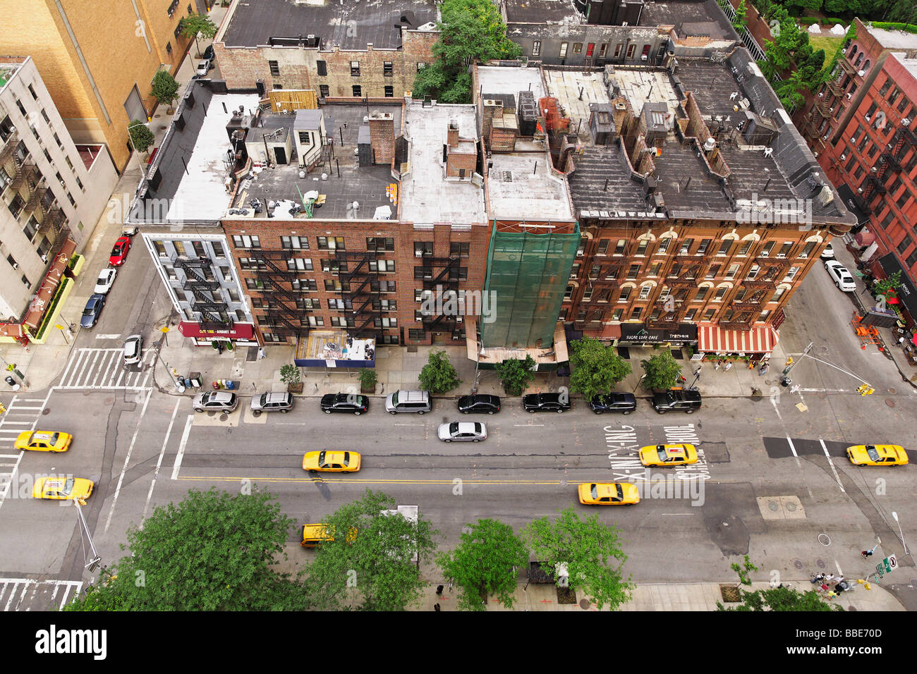 Rooftops along York Avenue in the Upper East Side in New York City New