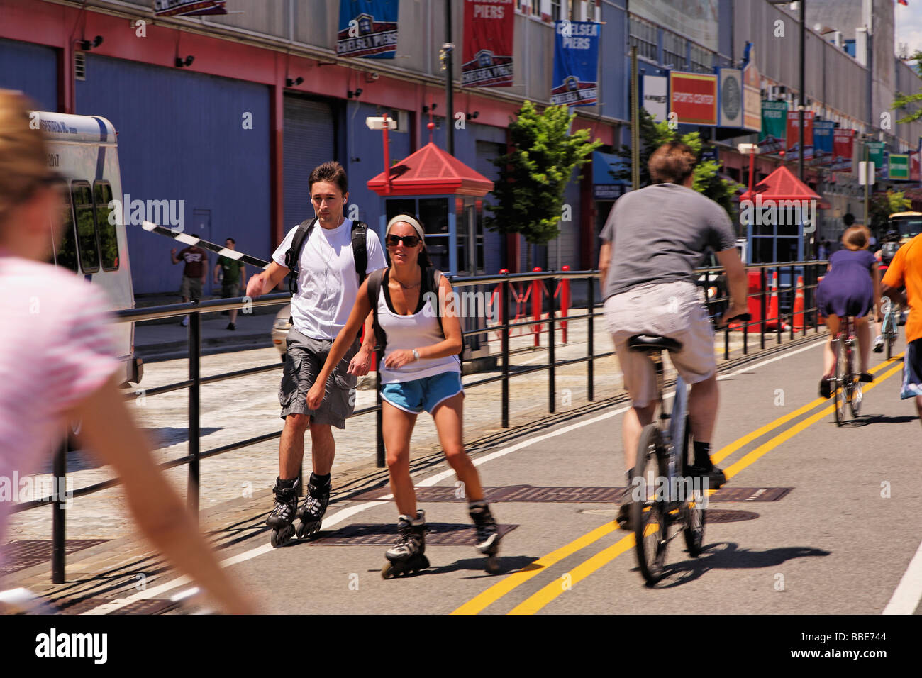 New york chelsea piers bikes hi-res stock photography and images - Alamy