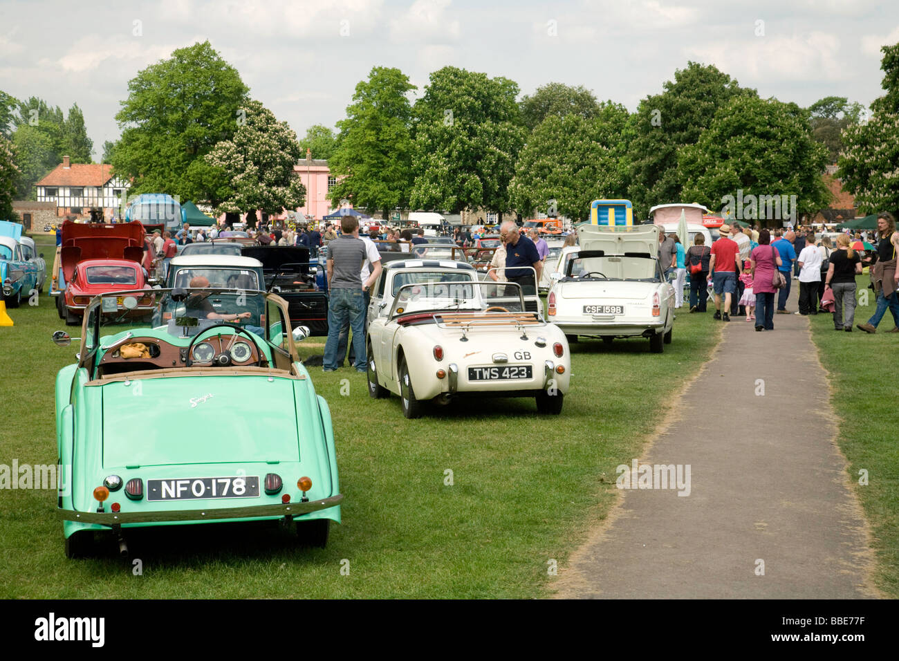 A vintage car rally, Wallingford, Oxfordshire, UK Stock Photo Alamy