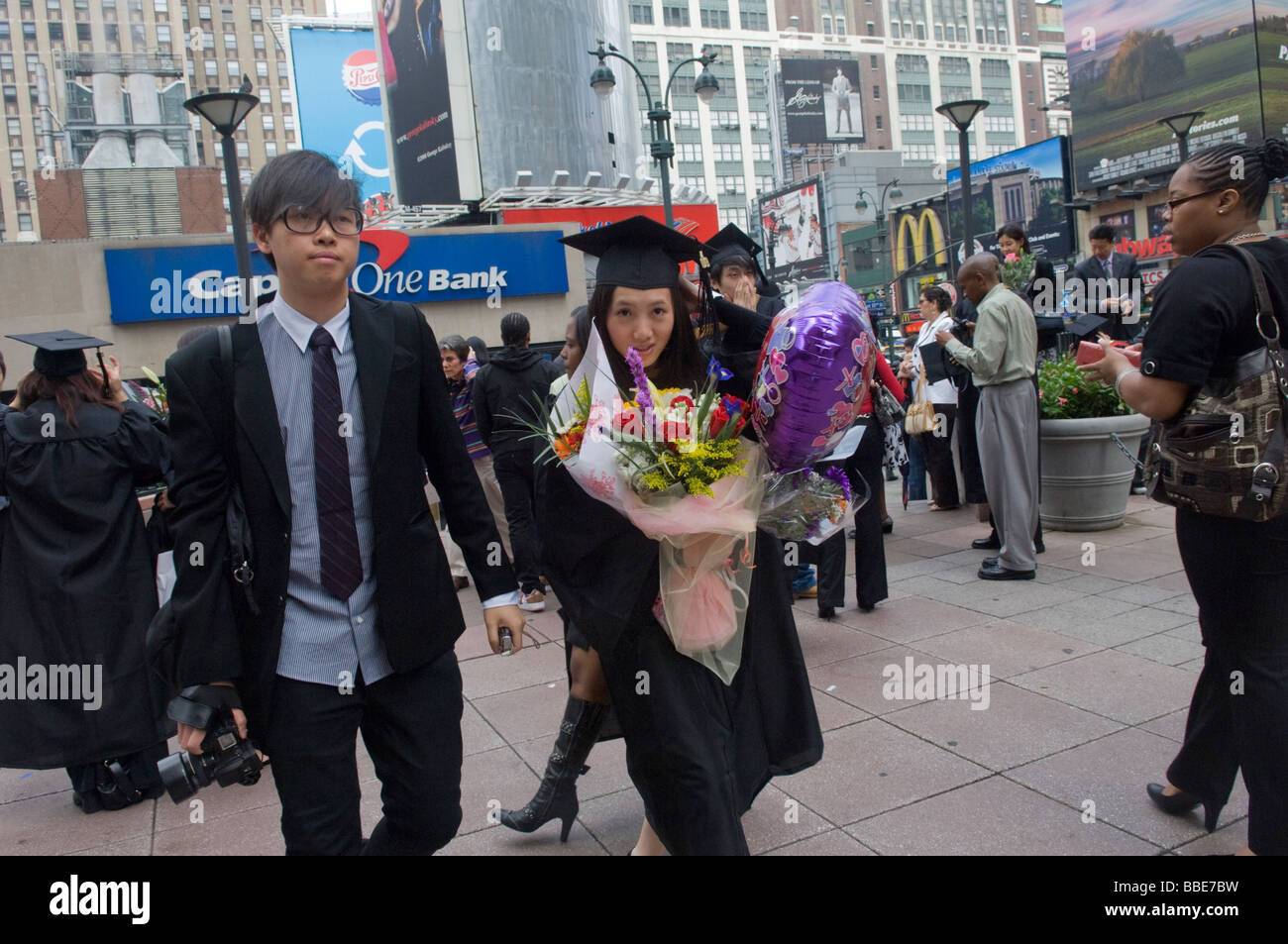 Very recent graduates of Baruch College of the City University of New