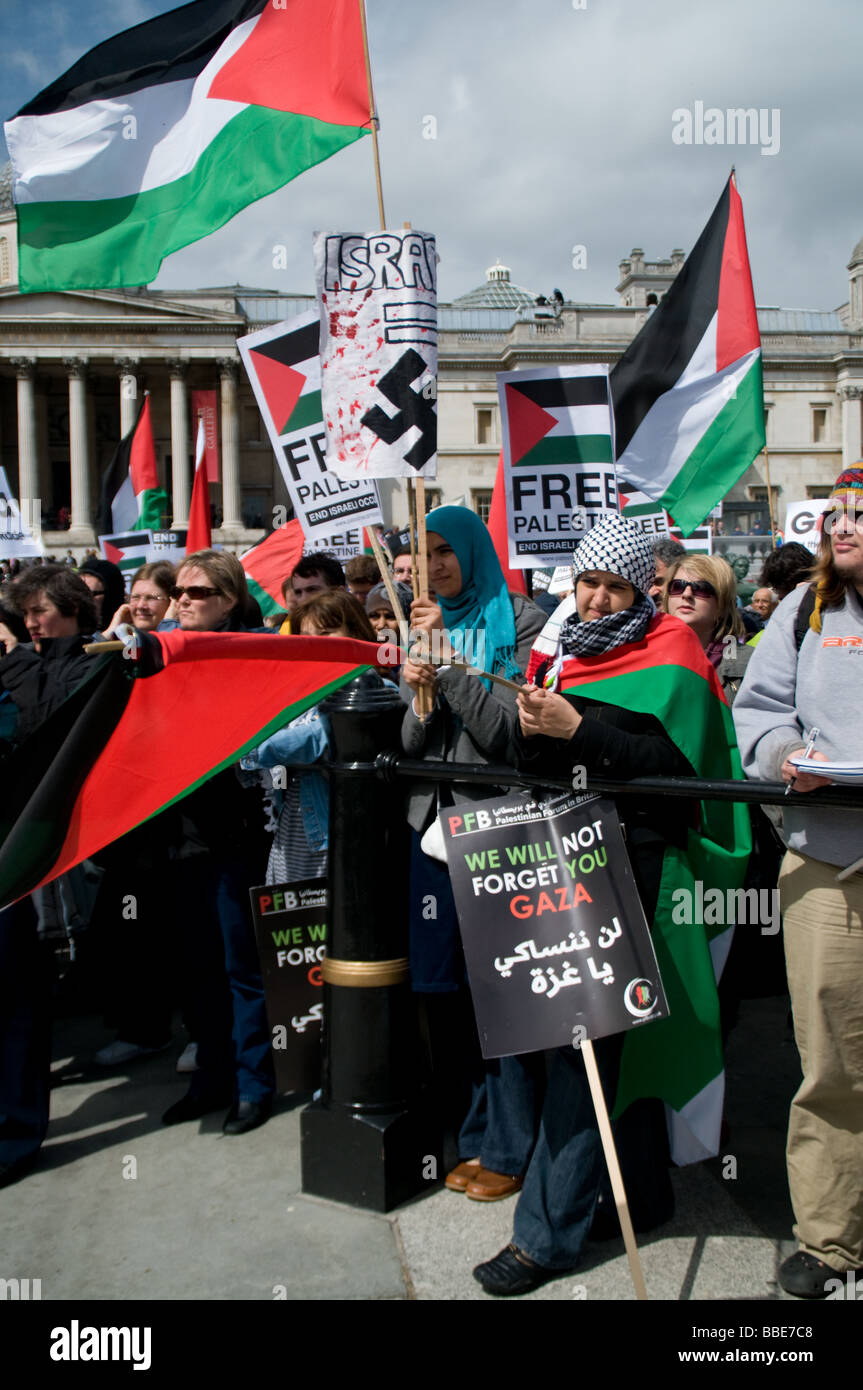 Anti Israel demonstrartion in London Stock Photo