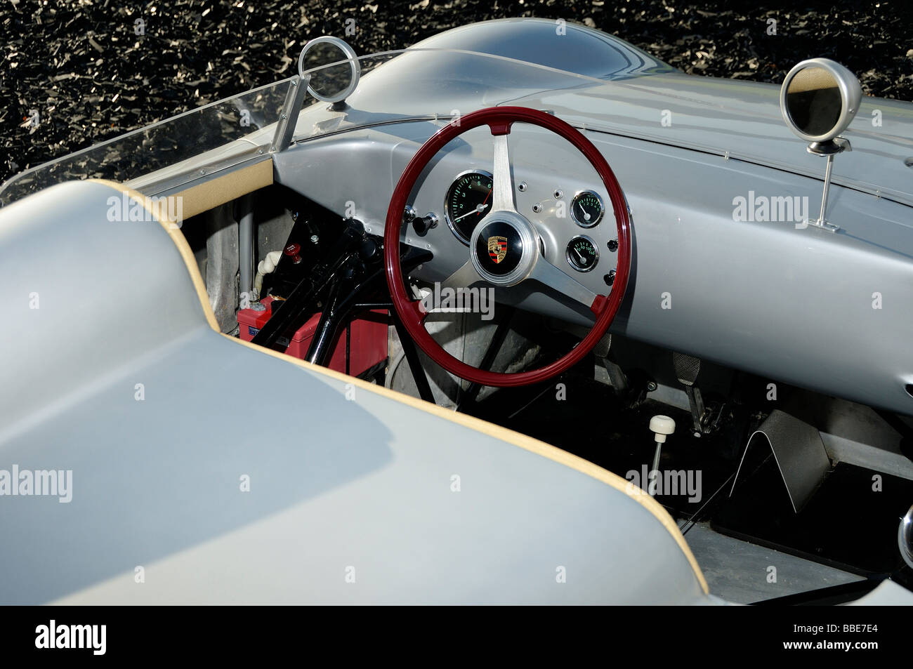 Porsche 718 RS Spyder steering wheel Stock Photo