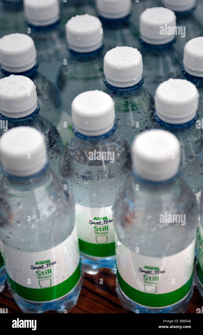 bottles of clean drinking water Stock Photo