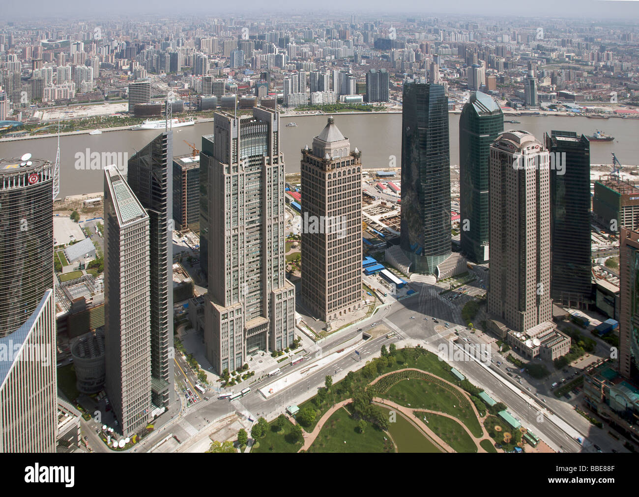 Aerial view shanghai hi-res stock photography and images - Alamy