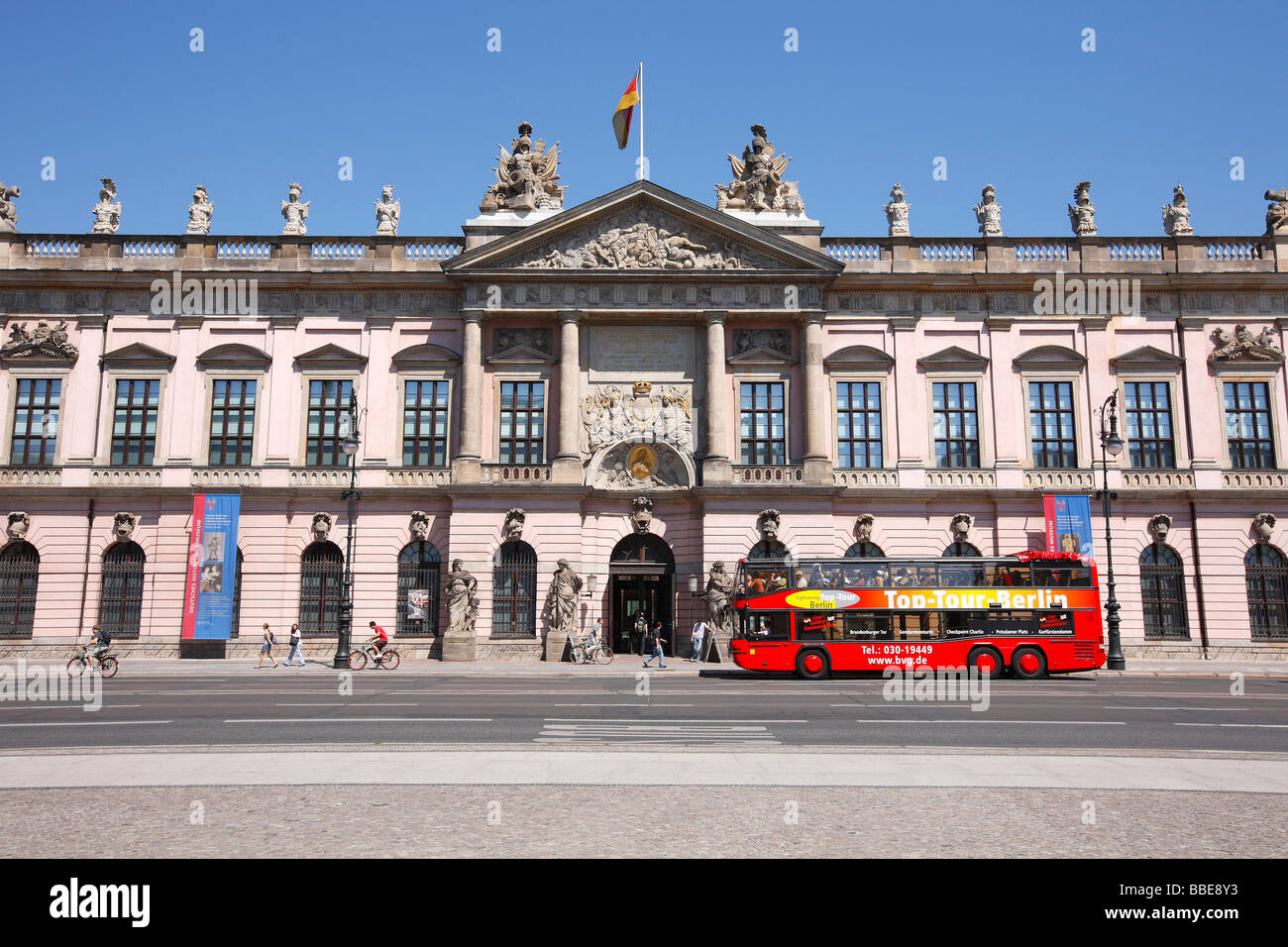 Sightseeing bus and German Historical Museum, in Berlin, Germany, Europe Stock Photo