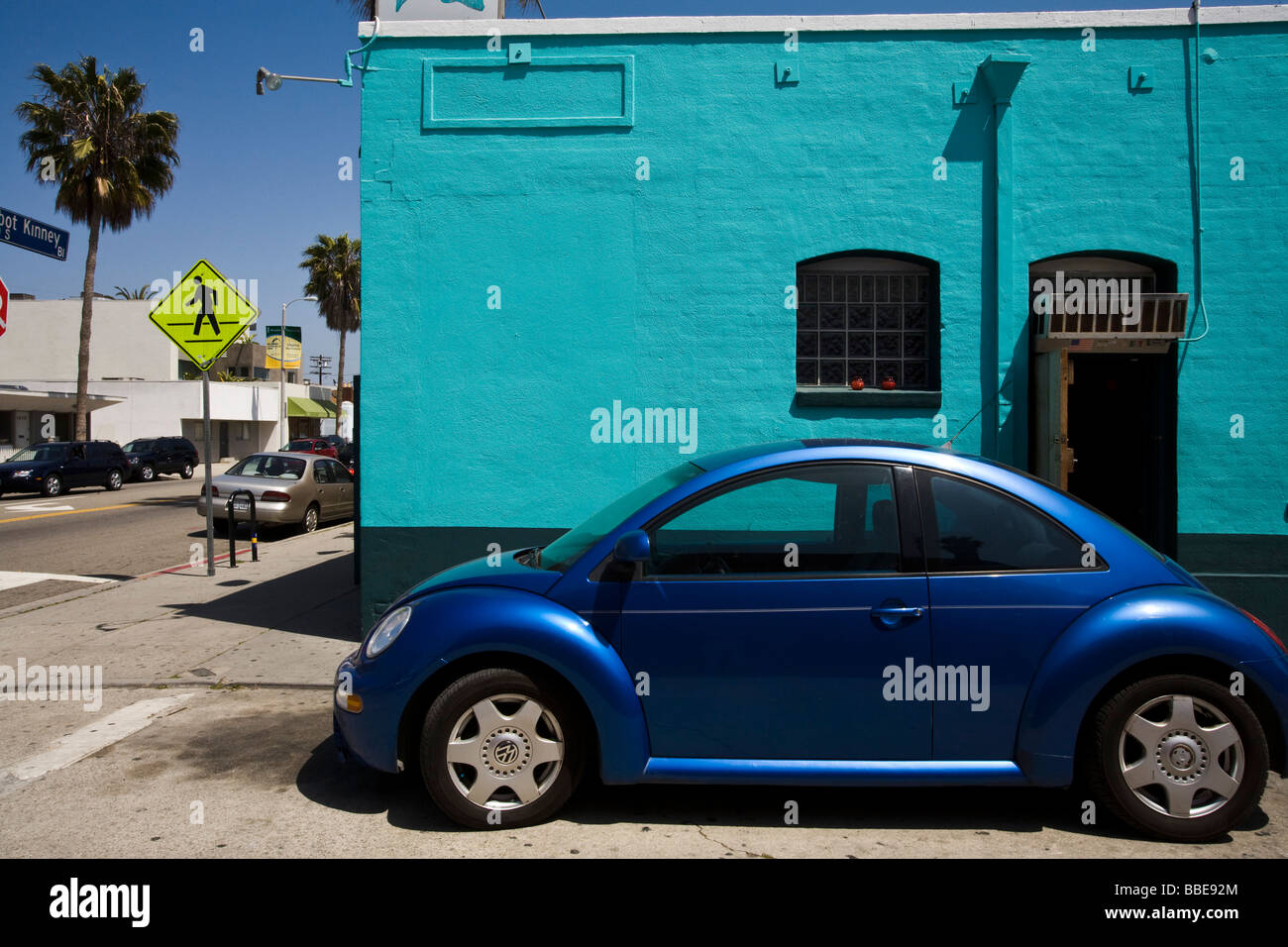 Blue Car VW Venice Beach Los Angeles California United States of