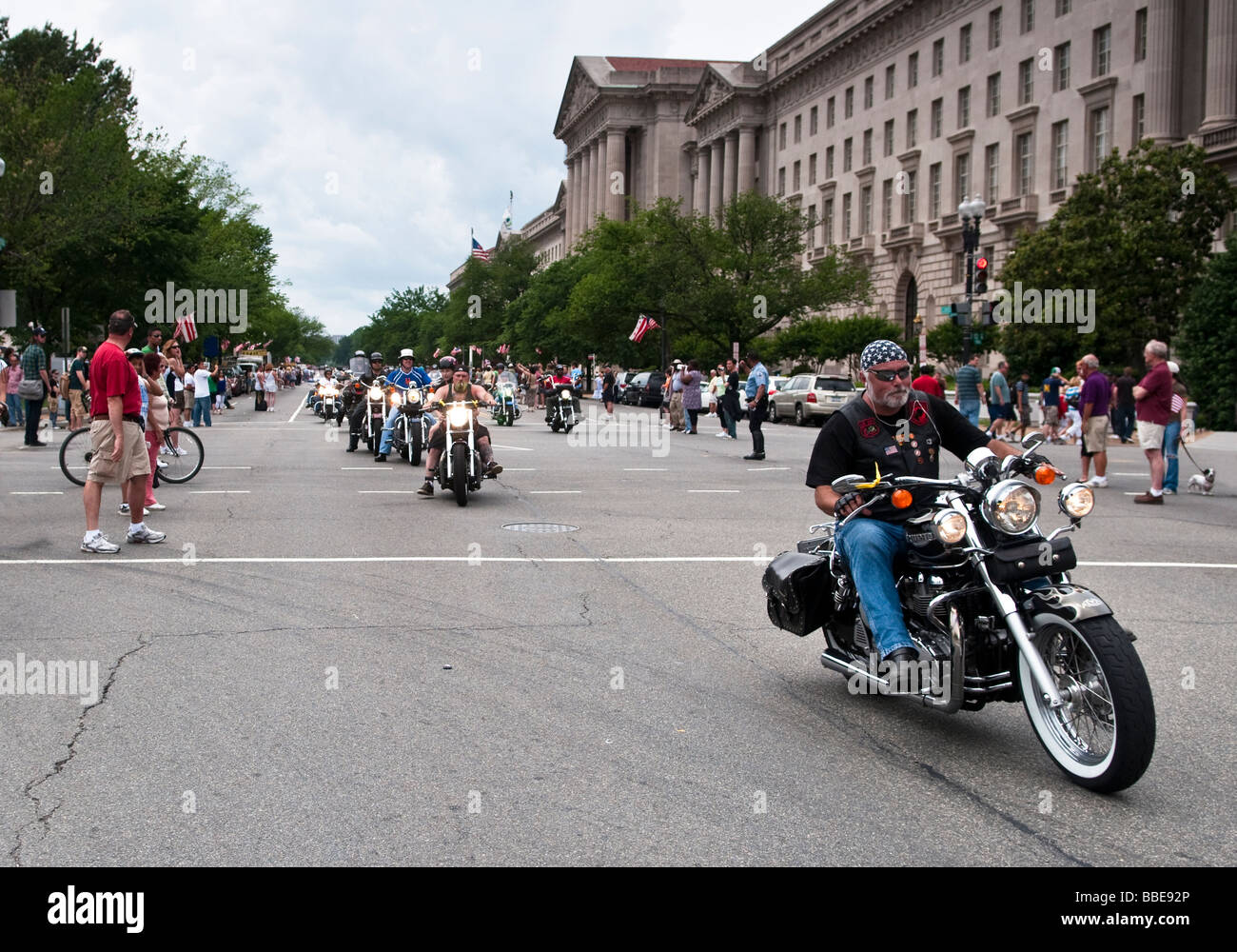 Thousands of Motorcycles on the streets of Washington DC, the annual