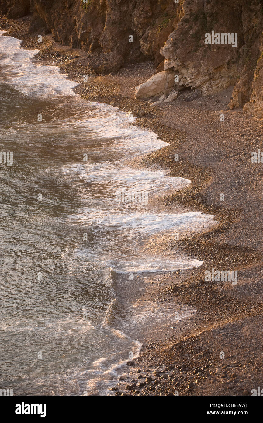 Waves at sunrise, Scorpion Harbor, Santa Cruz Island, Channel Islands National Park, California Stock Photo
