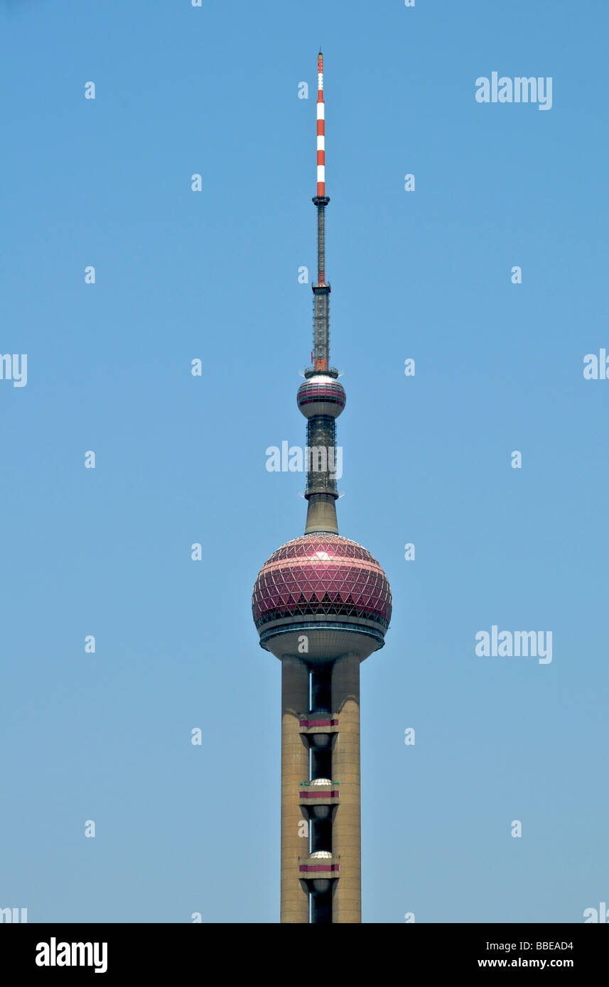 Oriental Pearl TV Tower Pudong Park Lujiazui Shanghai China Stock Photo