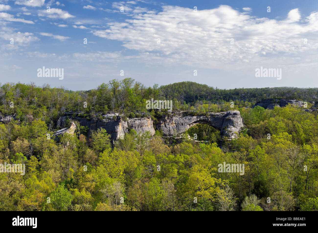 Natural Arch in Daniel Doone National Forest Kentucky Stock Photo