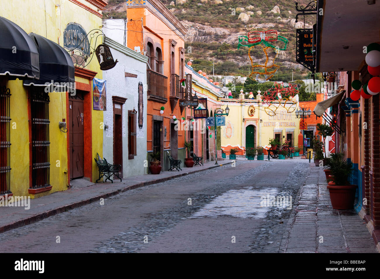 Street, Bernal, Queretaro, Mexico Stock Photo - Alamy