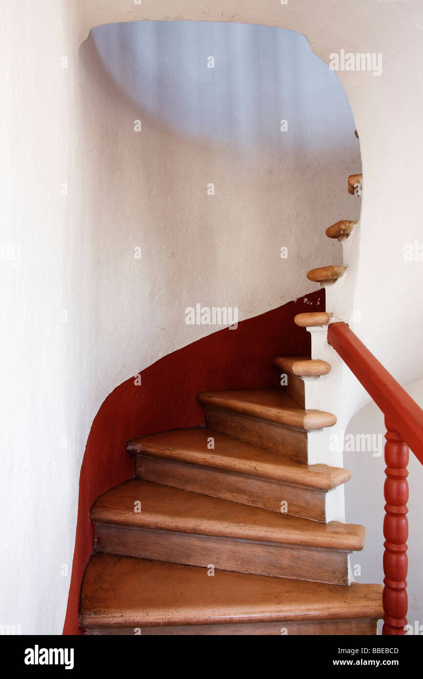 Stairs, Patzcuaro, Michoacan, Mexico Stock Photo