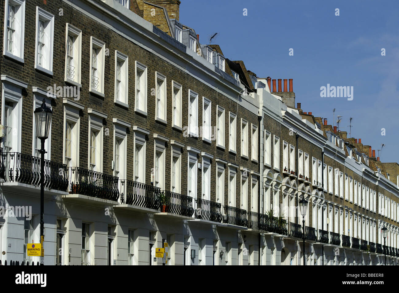 South Kensington. Row Houses London Stock Photo Alamy