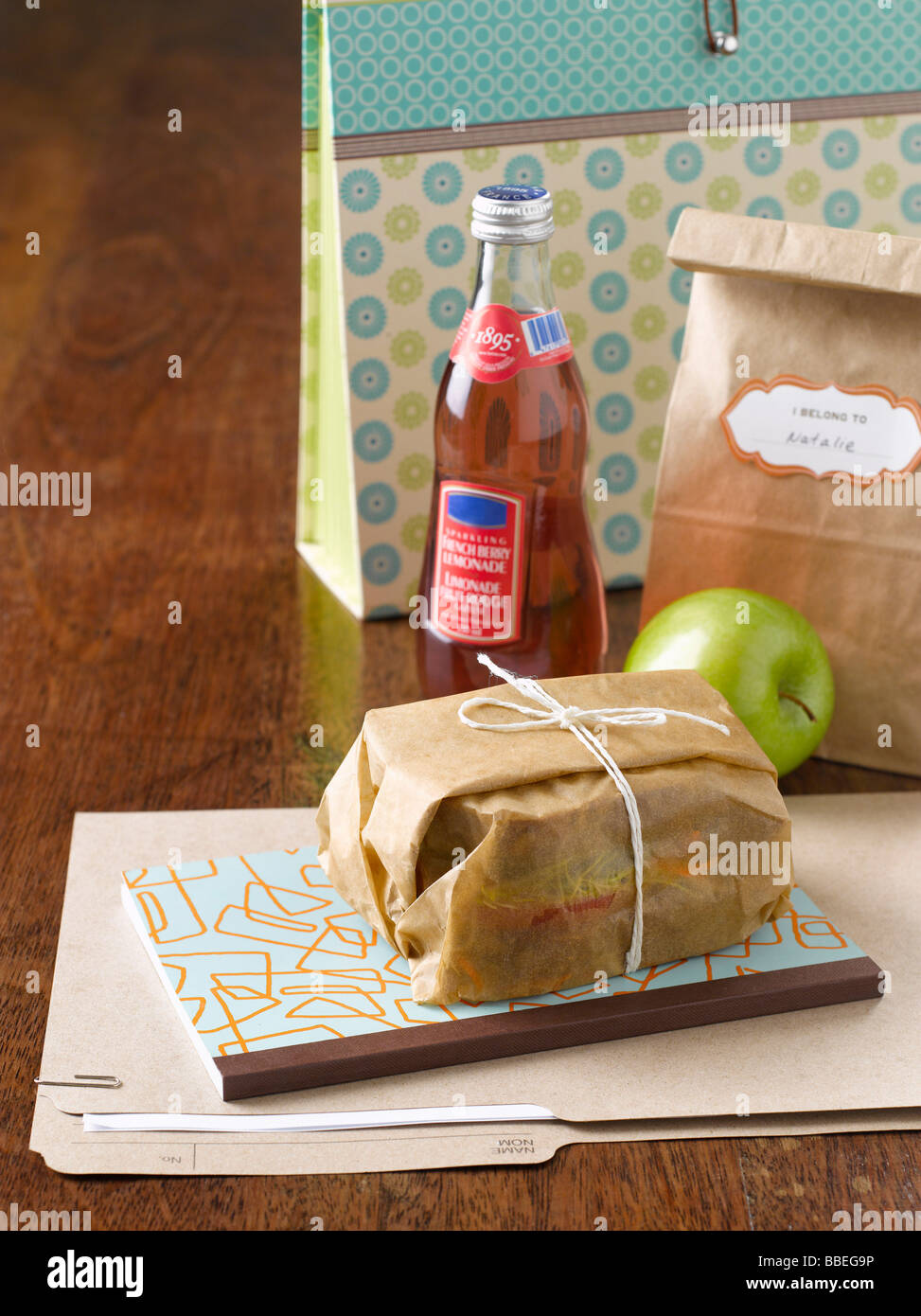 Still Life of Packed Lunch Stock Photo