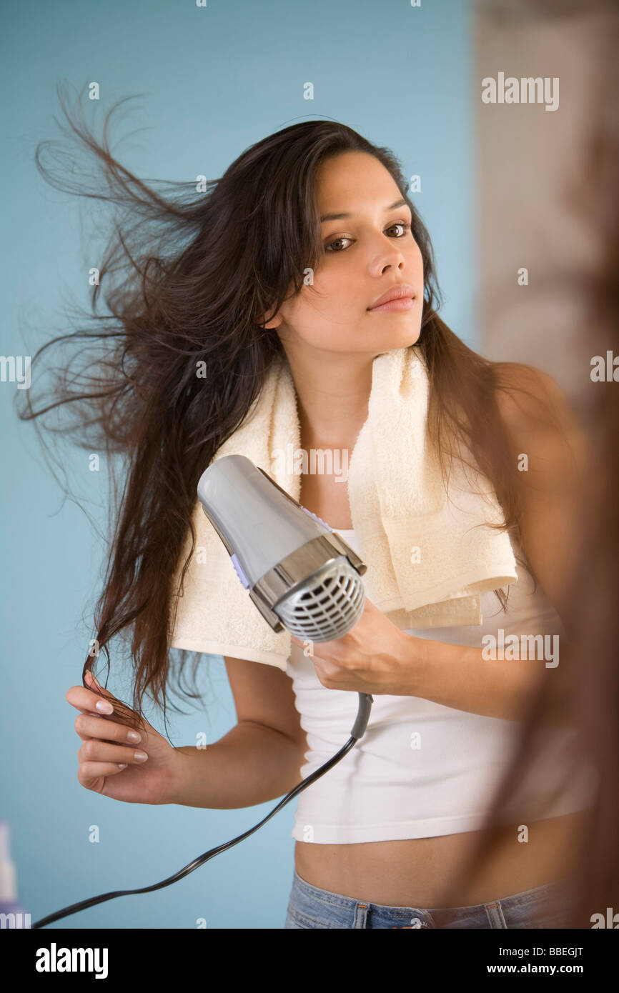 Drying clothes with hair dryer hi-res stock photography and images - Alamy