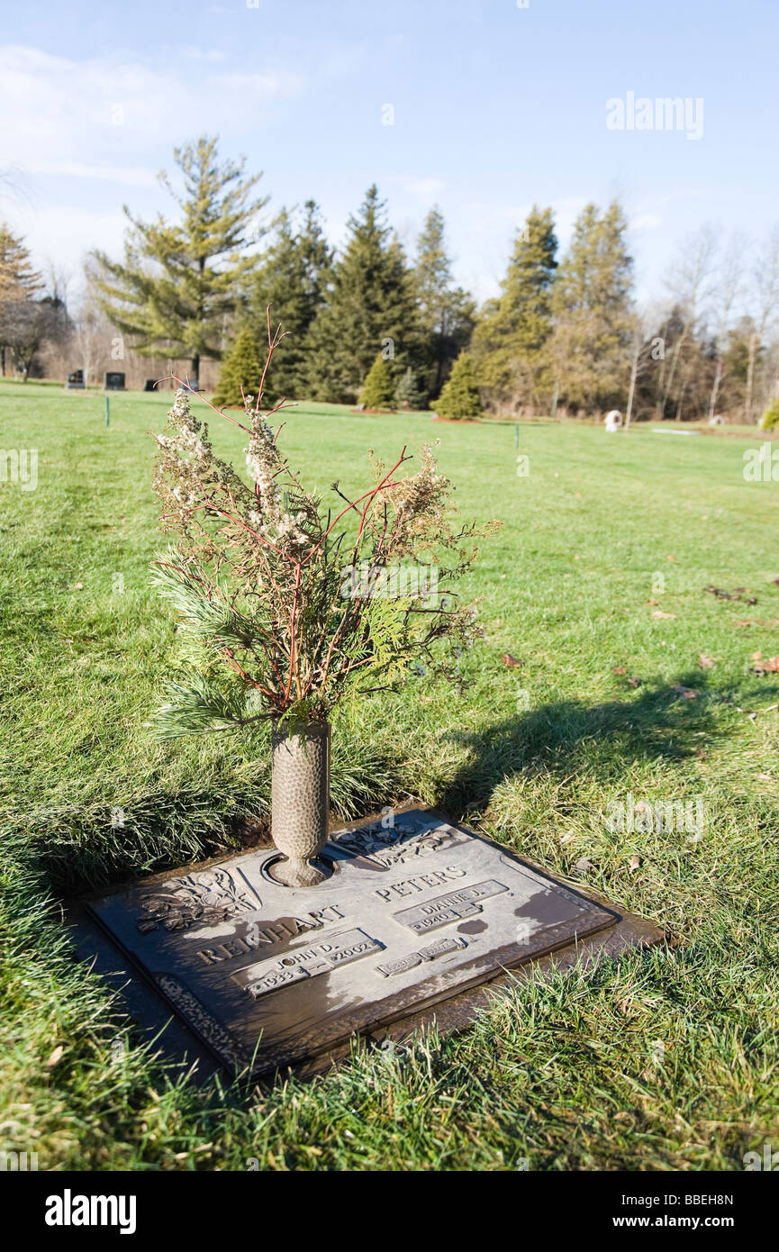 Grave Site, Kitchener, Ontario, Canada Stock Photo
