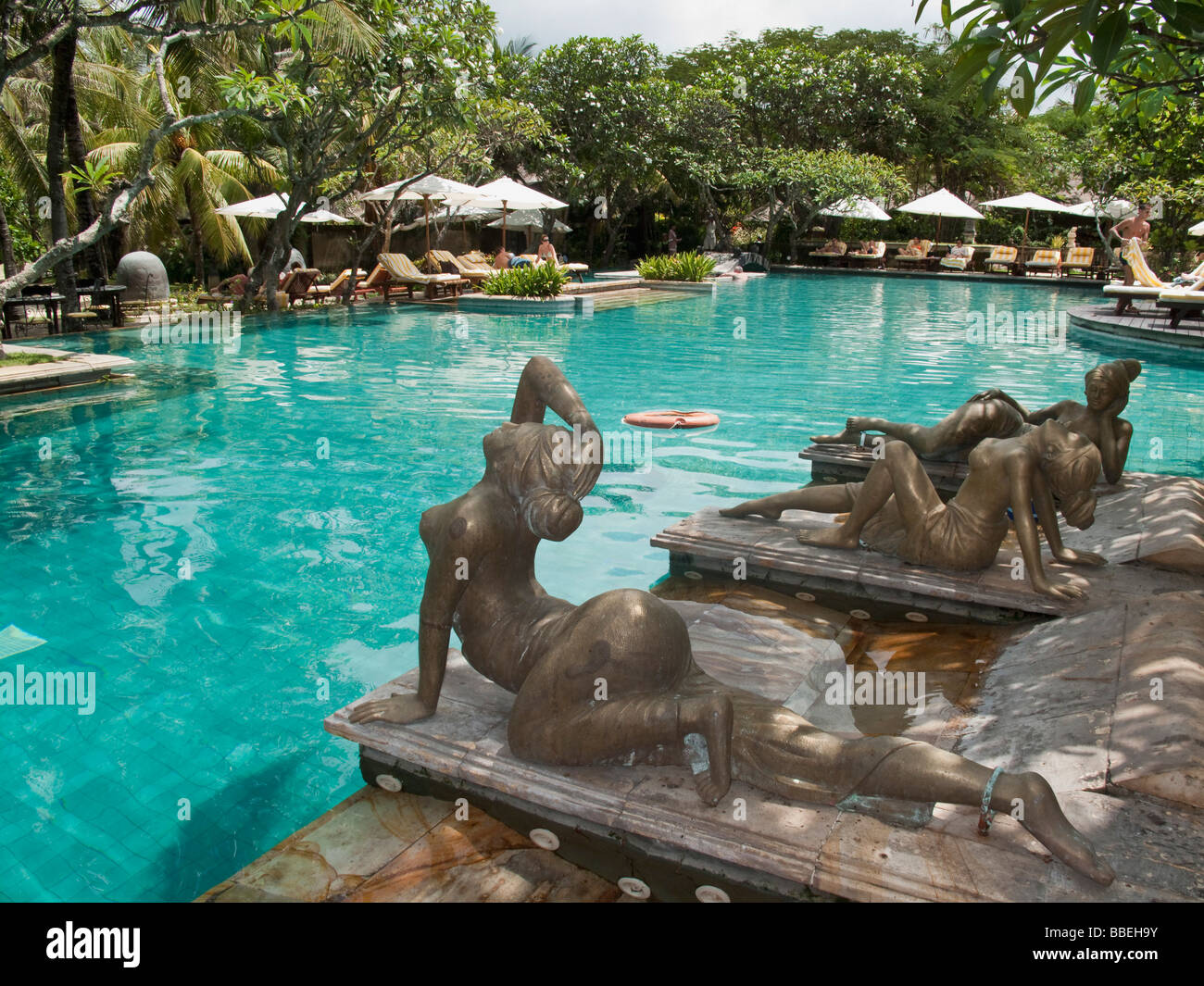 Pool of Hotel Sofitel in Seminyak Bali Indonesia Stock Photo