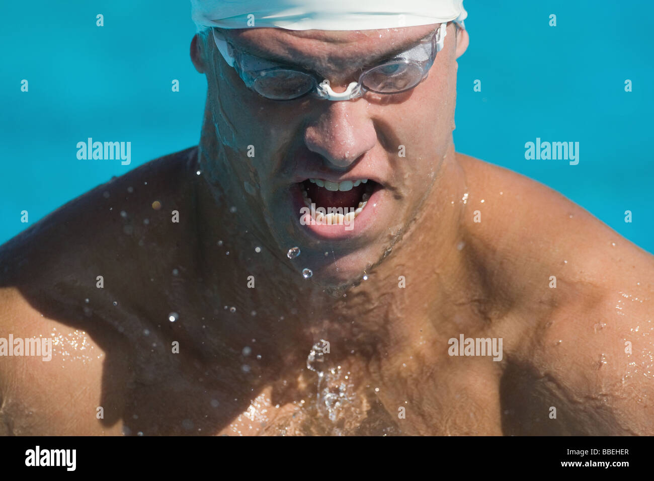 Young australian athlete wearing protective gear Stock Photo