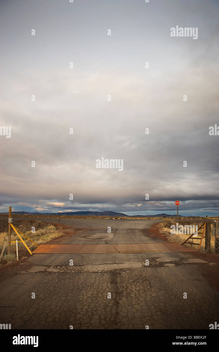 Cattle Guard, Warm Springs, Oregon, USA Stock Photo