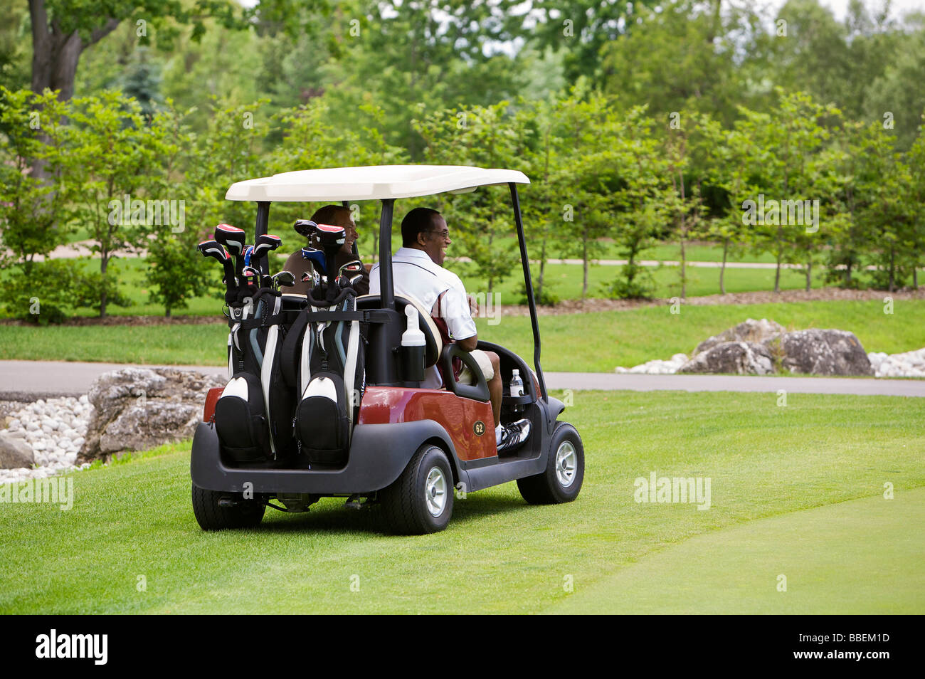 Men in Golf Cart, Burlington, Ontario, Canada Stock Photo Alamy