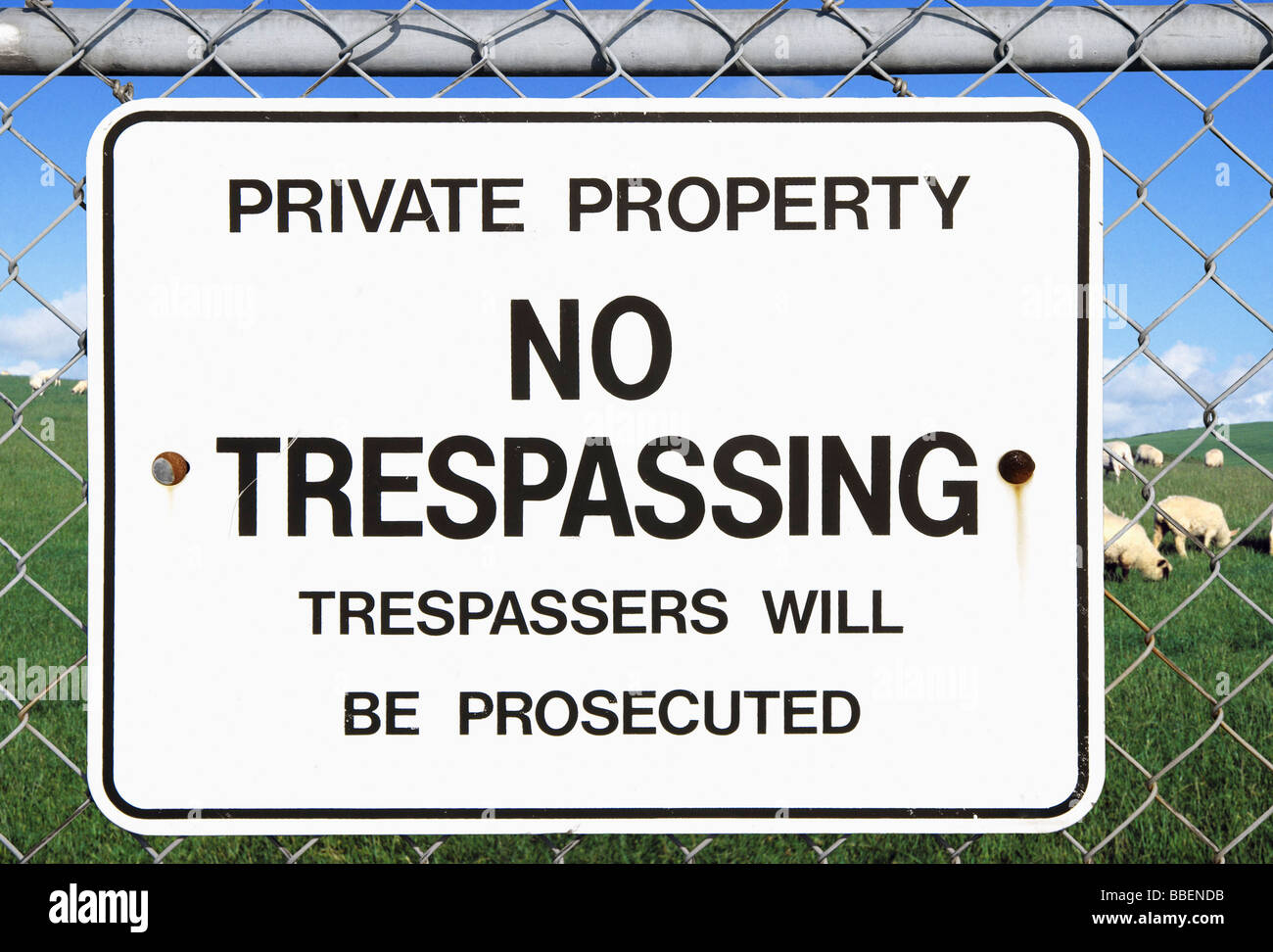 No Trespassing Sign Stock Photo Alamy