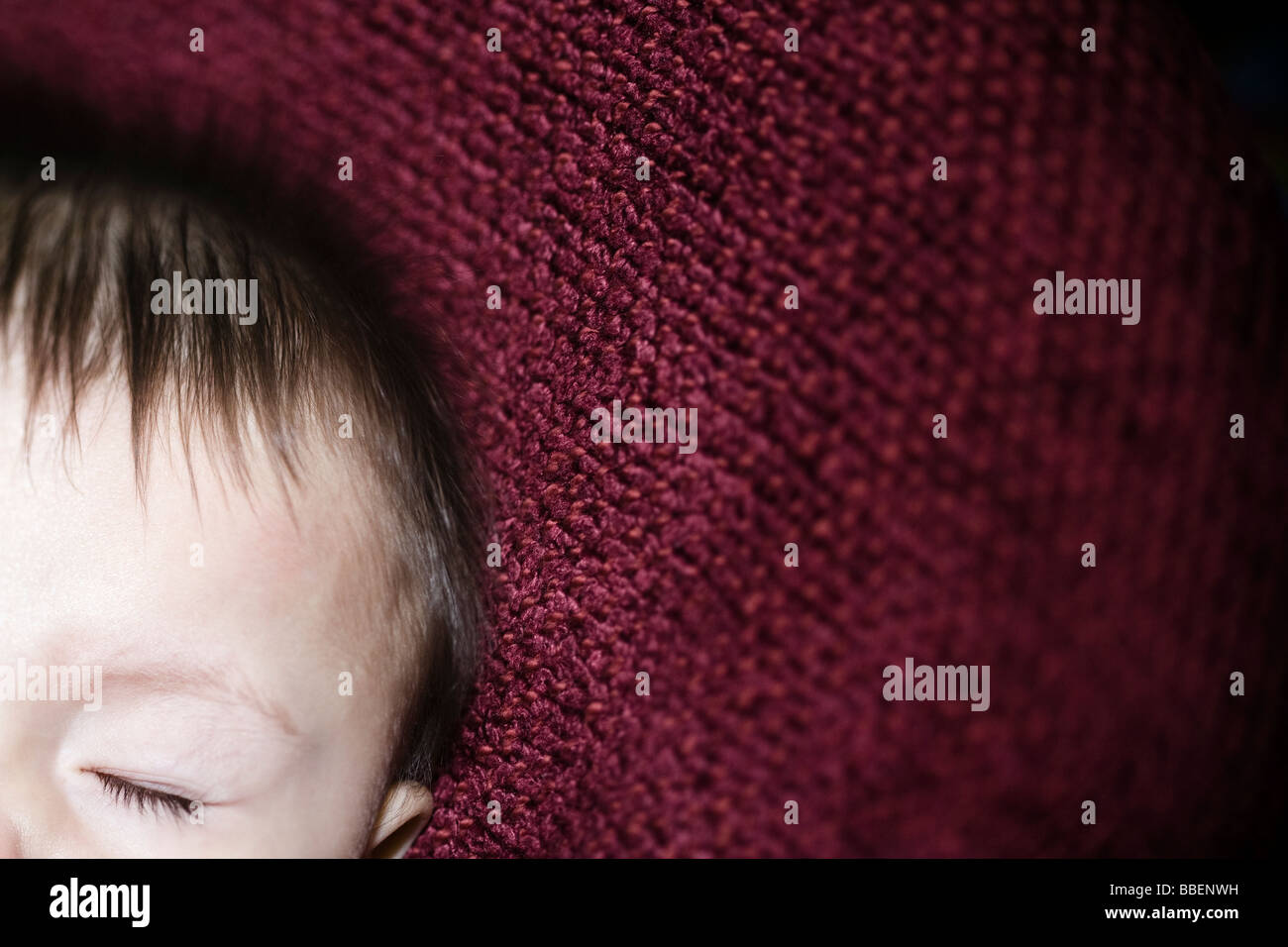 Seven month old baby boy on a blanket Stock Photo Alamy