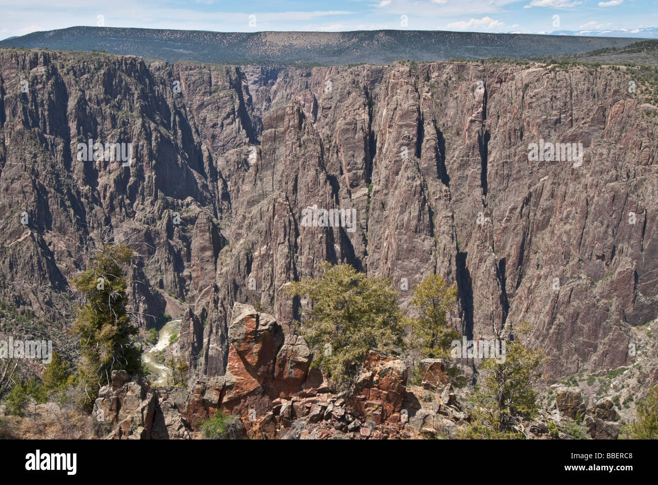 Colorado Black Canyon of the Gunnison National Park Chasm View Stock Photo