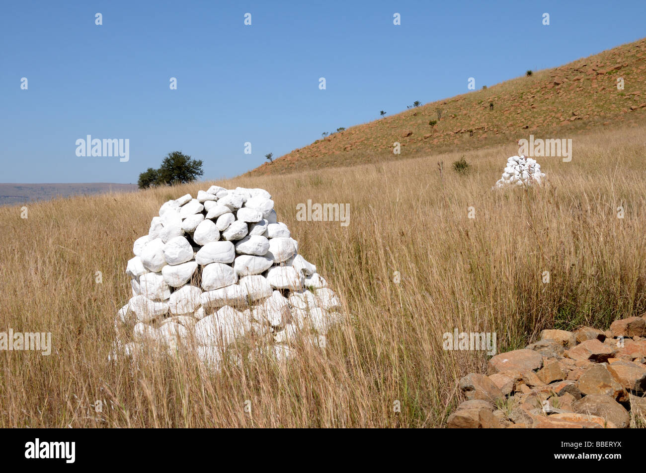 Anglo Zulu soldiers graves Isandlwana Battlefields KwaZulu Natal South ...