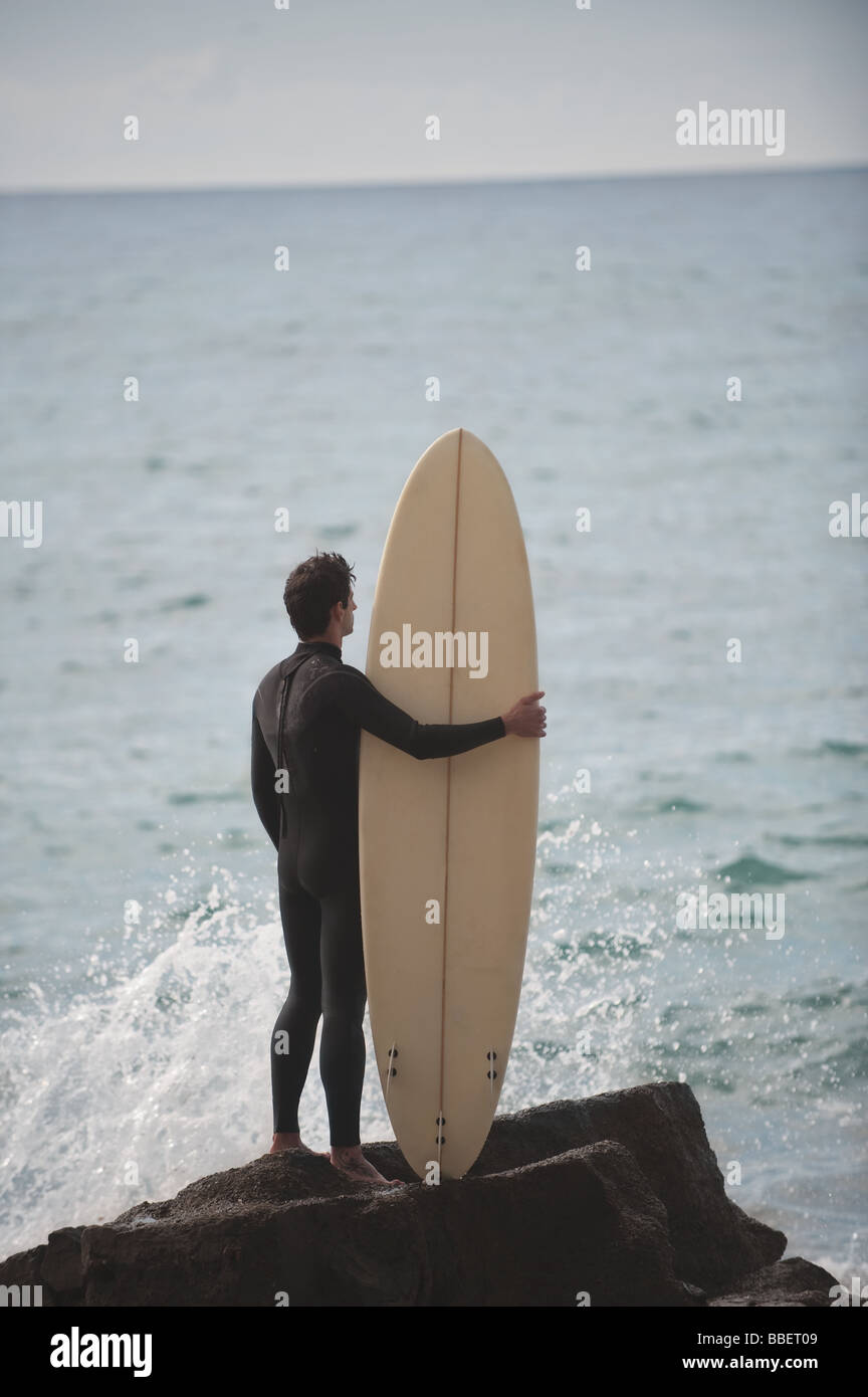 Surfer with surfboard Stock Photo Alamy
